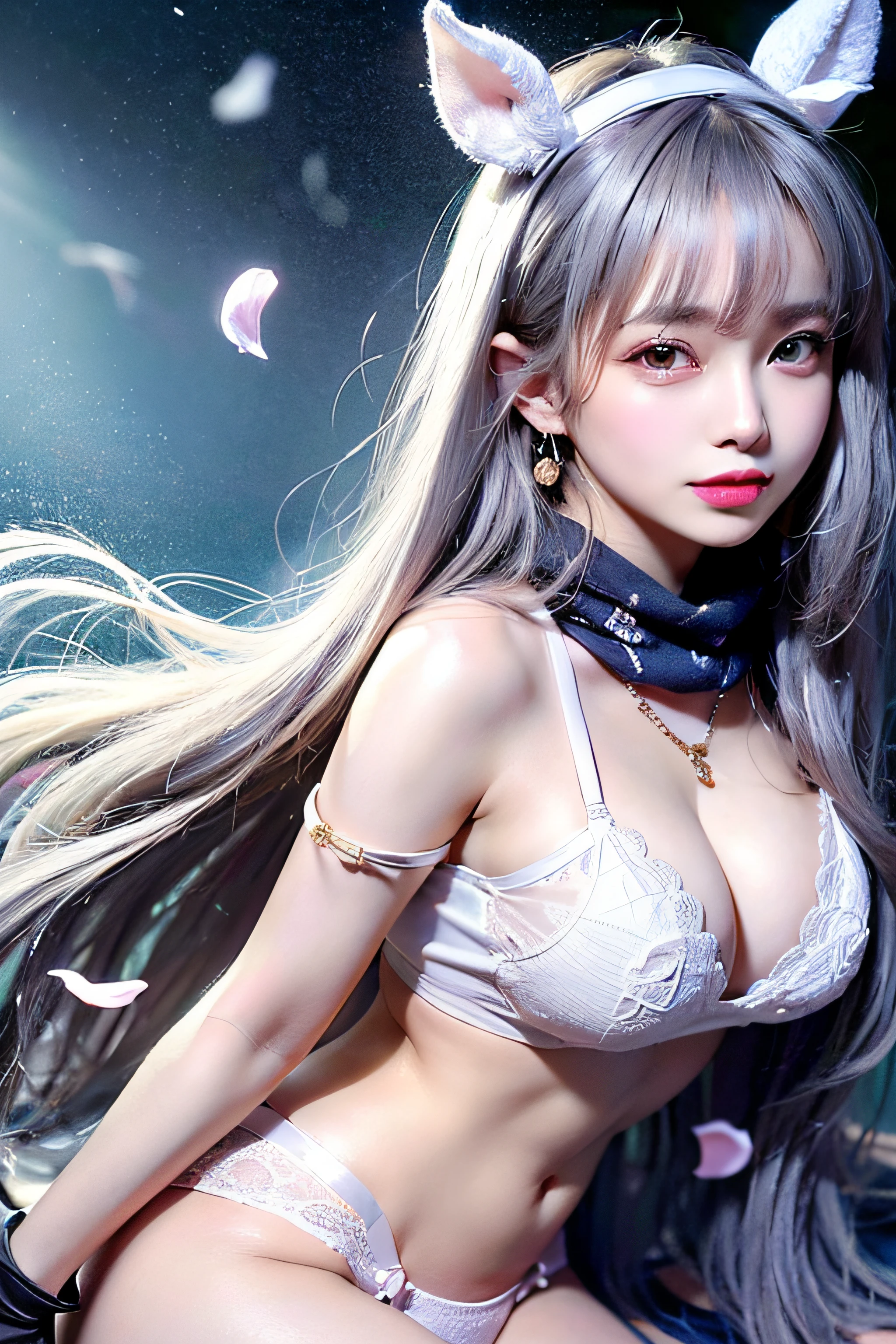 Full face，Trip (Only slim shoulder straps, Ultra-low-cut top)( Very close view ) Patek Philippe watches，[Face view] , ((High slit panties))，clothes see-through (((Outdoor paradise))), ((Petals flying in the air ))，Light smile，，camel-toe,(Crystal colorful lights),，Soft clouds，(Cover with a scarf), ((Super short cute pattern cotton coat|no underwares|Slightly perspective ) ((greek architecture，Bohemian architecture，Hindu temples，Thai snacks，Thai style)) starrysky，Beautiful，[Lace umbrella]  , Cover only your chest with your hands，hips bare，earring，Pink sexy yarn,（(Striped underwear、Black openwork underwear、Transparent embroidered tulle underwear set,Gold bracelets，Pink lace gloves)）Lace pantyhose、Lace gloves、Wedding headscarf、pearls necklace,（toppless）(Very small panties),Moles under eyes, ((Gray-blue hair))，Crystal glowing necklace
（（Masterpiece））,（realisticlying：1.2）,best qualtiy,high high quality,absurderes,rich colourful,stunning art,best qualtiy, ultra - detailed,beautifuldetails， reflective hair,Good lighting, Ray traching， depth of fields,ultra - detailed,illustratio,astounding,finedetail,The is very detailed， （（ultra - detailed））， （Beautiful Meticulous Girl）， Beautiful detail glow， Complicated details， A high resolution， Extremely refined and beautiful,beatiful detailed eyes， hdr， Round eyes, detailedfacialfeatures,（Round pupils：1.4） （illustratio）,（美丽细致的眼睛）（Very very detailed face））， ((depth of fields))((Solid)),（alluring face）(（ssmile：1.3）)， Smiling lips， （looking at viewert：1.1） closeup cleavage， wide wide shot， Side Body， photore， lewd poses ， Moody light， Sistine Phil Beldev, Smile，（（（Masterpiece，Best quality，A high resolution）））），Extremely detailed 8K，Beautiful girl with busty body，（hyper HD，ultra - detailed，High detail，high realistic，Ultra-realistic，Photo realism）,（1girll：1.5）,（realistic dark hair），Short curly hair，Bob cuts hair，（Dynamic posture）,A shallow smile,Open lips，Detailed eyes，Bigchest，(Breast enlargement)
（Beautiful and detailed face，Beautiful and delicate eyes），Sunlight）,（Beautiful buttocks 0.5），Color backlight