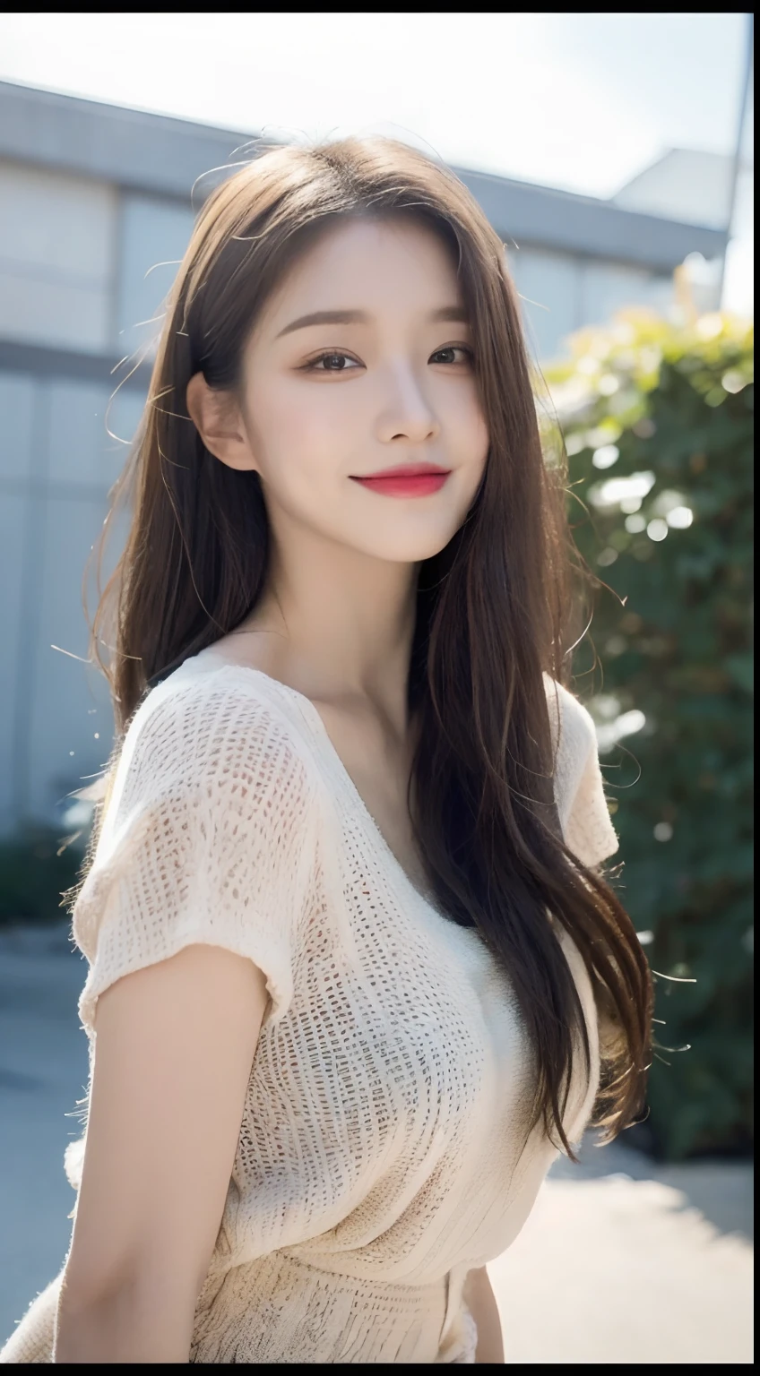 (1 Korean star with royal sister style), ((best quality, 8k, Obra prima: 1.3)), Ponto Focal: 1.2, perfect body proportions: 1.4, (Make a smile), (Traching de raias),olhos lacrimejantes, Highly Detailed Facial and Cutaneous Textur, Olhos Finos, double eyelids, clareia a pele, (Os cabelos compridos, Estrondos de ar: 1.3), (Rosto redondo: 1.5), (ta prostituta: 1.4), (Standing full body: 1.6),(Meias Lence pretas: 1.4),(film grain style:1.3),a sense of atmosphere