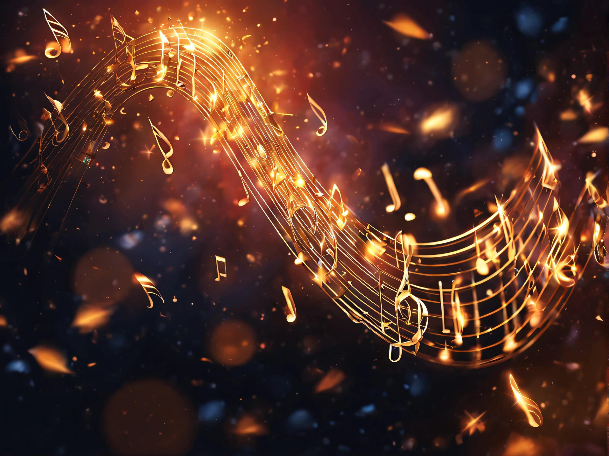 (best quality,4k,8k,highres,masterpiece:1.2),ultra-detailed,(realistic,photorealistic,photo-realistic:1.37),magical wand creating sparkles and many musical notes,musical score for film music,soundtrack,composer,music components,glowing wand casting shimmering sparks,vibrant and colorful magical display,captivating and enchanting scene,mesmerizing symphony of floating musical notes,harmonious blend of melodies and rhythms,intricate and delicate musical notation,magical aura infused with musical essence,illuminated musical staff dancing with enchantment,crescendo of magical melodies echoing in the air,harmonious composition of music filling the surroundings,ethereal and otherworldly sound waves intertwining,notes and rhythms capturing the essence of imagination,celestial symphony resonating with the wand's magic,luminous trails of musical notes swirling in the air,resplendent orchestral arrangement coming to life,vivid and dynamic musical expression in every note,mysterious music components forming ethereal patterns,unleashing the infinite creativity of the composer's mind,explosions of vibrant colors accompanied by musical crescendos,spellbinding fusion of magic and melodies,illumination of the night sky with musical starbursts,transforming mundane surroundings into a musical wonderland,lifting spirits and inspiring hearts with the power of music,melodies radiating from the wand,igniting a sense of awe and wonder,creating a mystical and unforgettable experience.