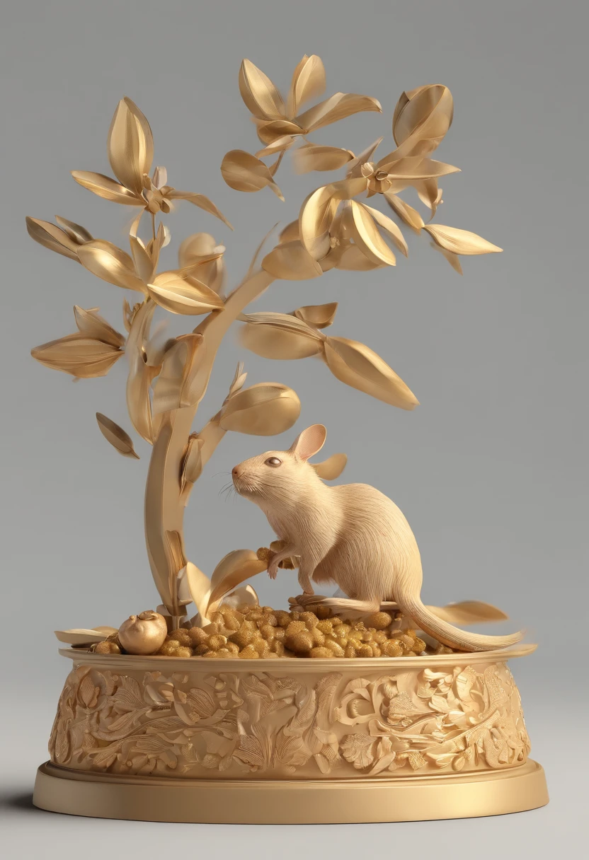 Olive pit carving,Round carving,Stunning carving,A masterpiece,Works of masters,Rats count money