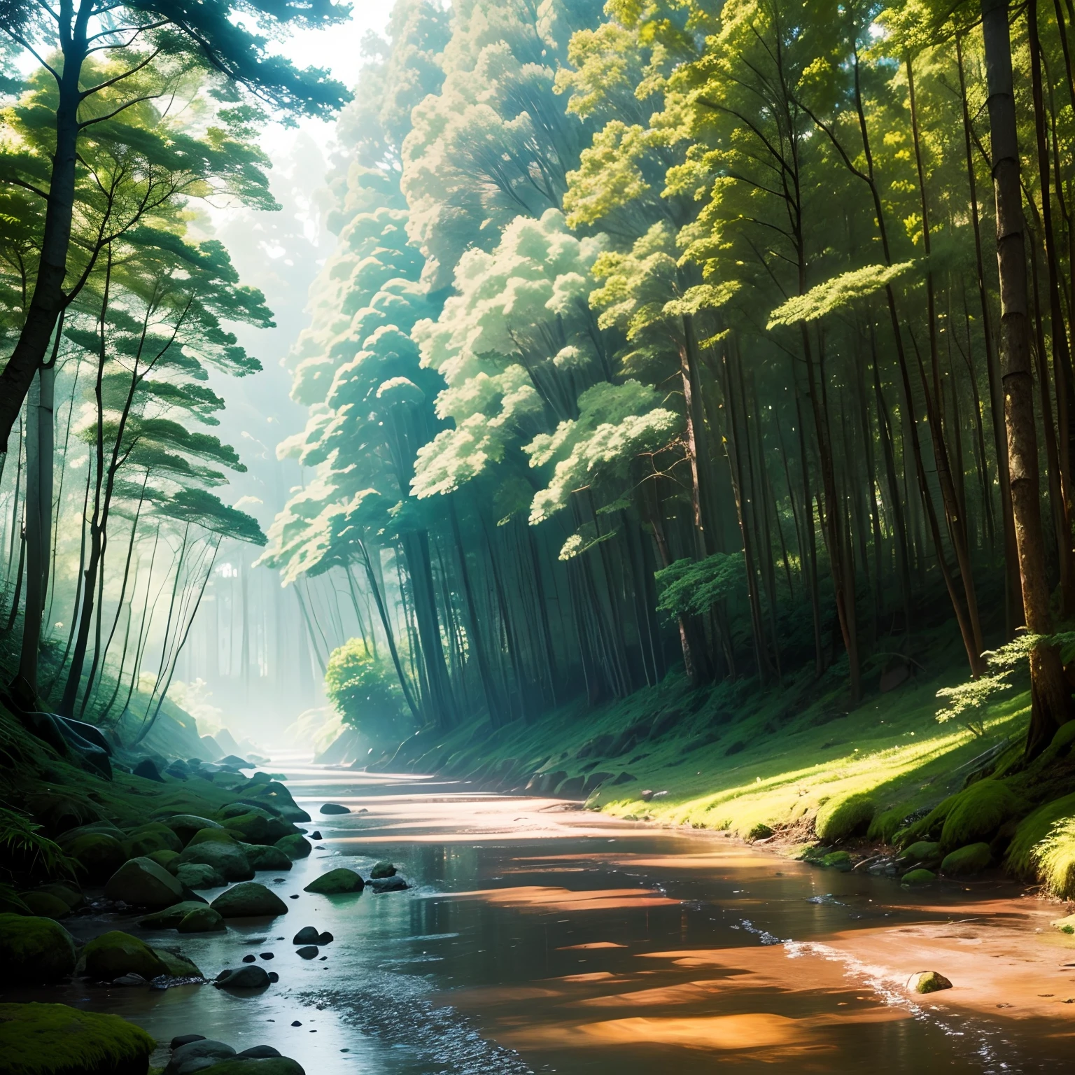 Crie paisagem de floresta excelente qualidade de imagem9k full