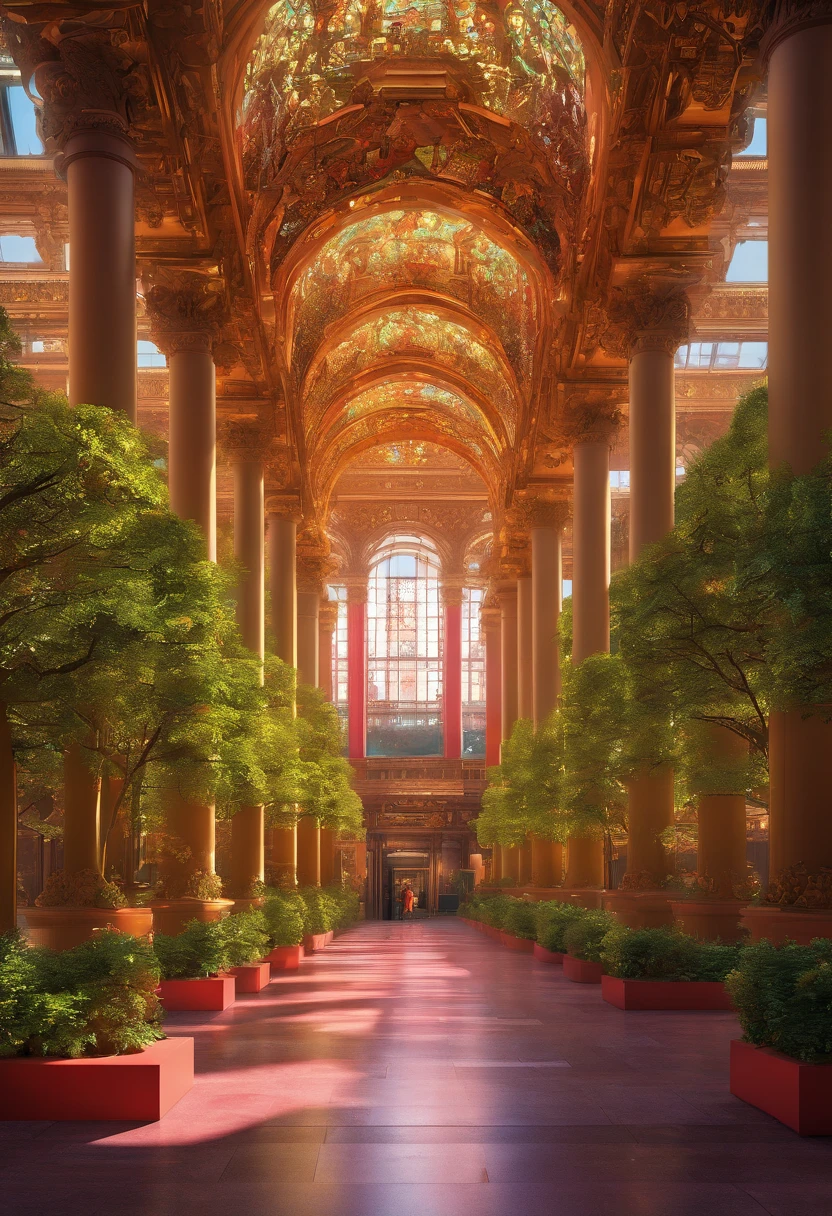 A futuristic world controlled by artificial intelligence with very realistic 8K photos,There was a Gothic church in Ligushi,Now it has collapsed,It's still a sight。Less than hundreds of steps from the ruins,Monsieur de Rainer owns an ancient castle。The castle has four towers and a garden,The layout resembles the gardens of the Tuileries Palace。The sides are covered with boxwood,The trail winds through it,Lined with chestnut trees pruned twice a year。There is also a plot of land nearby,Planted with apple trees,It is available for visitors to rest。There are also eight to ten walnut trees at the end of the orchard,Pavilion canopy,The branches and leaves are tall,It can reach a height of about 80 feet。