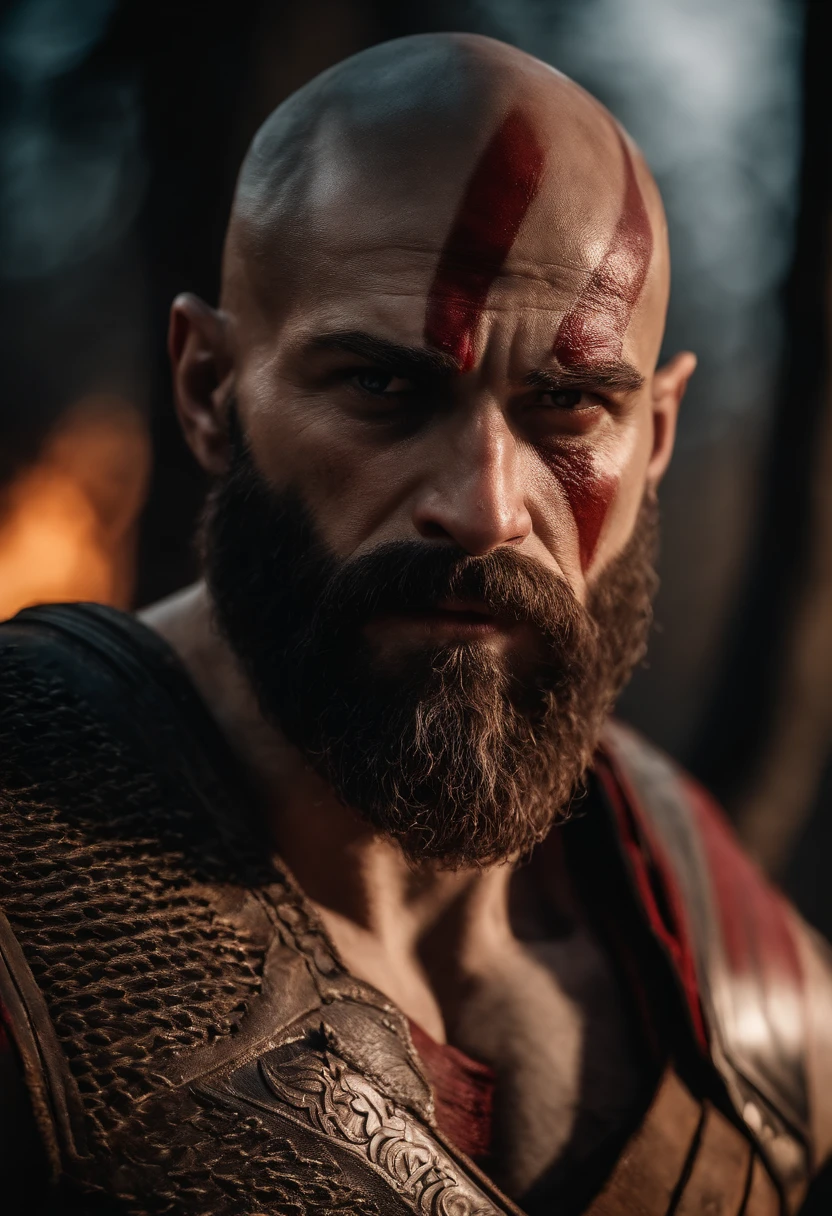 Retrato de ateus, Filho de Kratos do game God of war Ragnarok adulto
