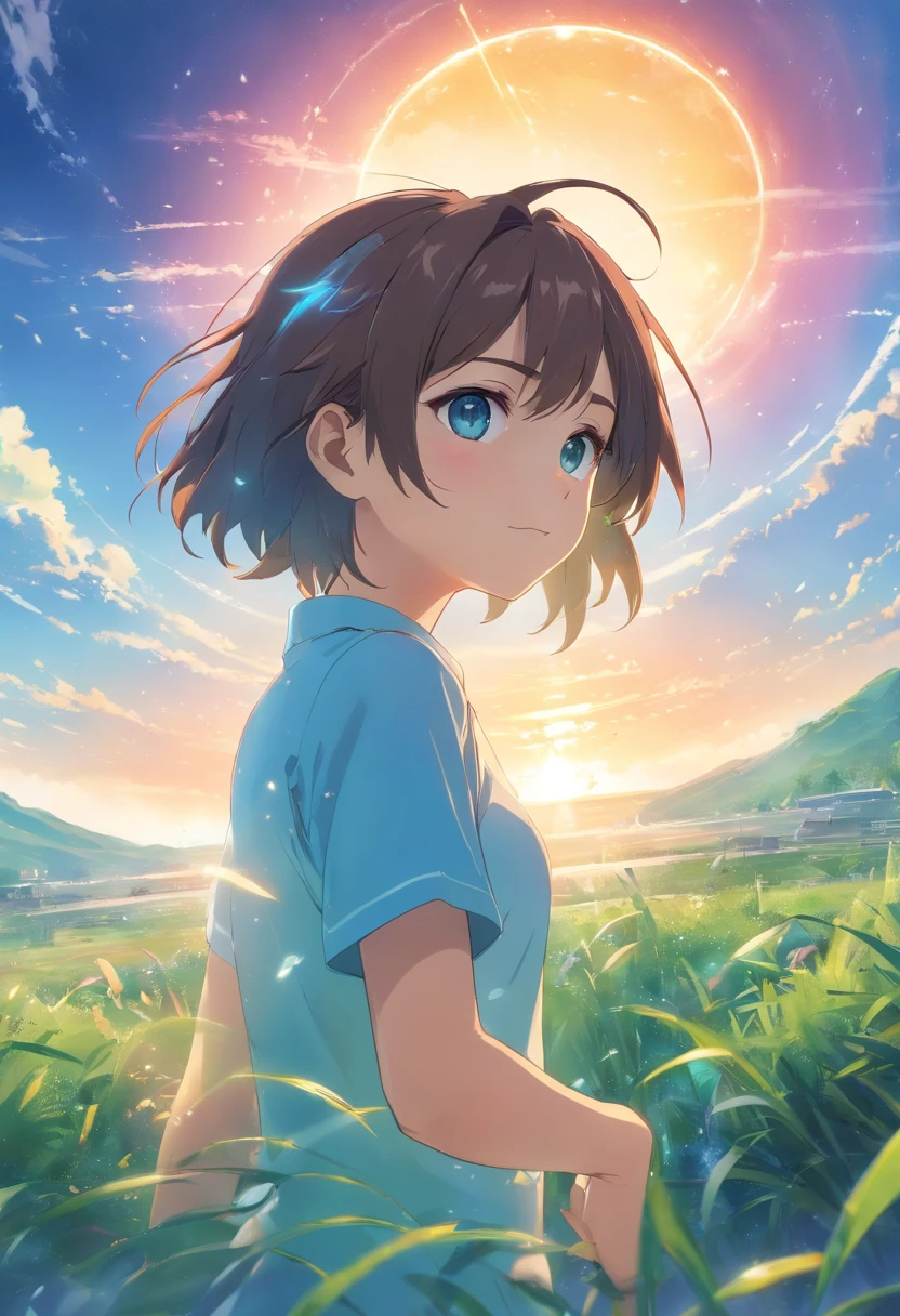 cabelos prateados, cabelos longos, halo, toupeira sob o olho, aqua eyes, Brincos, sorriso sedutor, Torogao, profundidade de campo, move chart, First-person view, Verismo, Cinematic lighting, Estereograma, UHD, alta qualidade, UHD, master part, pele texturizada, Super Detalhe