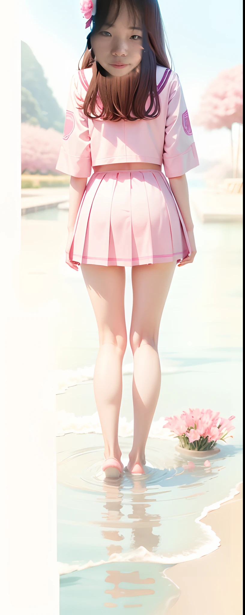 (((junior idol))),((slender)),((((child girl)))),((())),(((exposed pussy))),(((low angle))),mini skirt,(((visible pussy))),(((female celft))),(((cute))),((((no panties)))),(((lifted up skirt by wind))),(((NSFW))),(((visible mons pubic))),standing,smile,tank top,from front