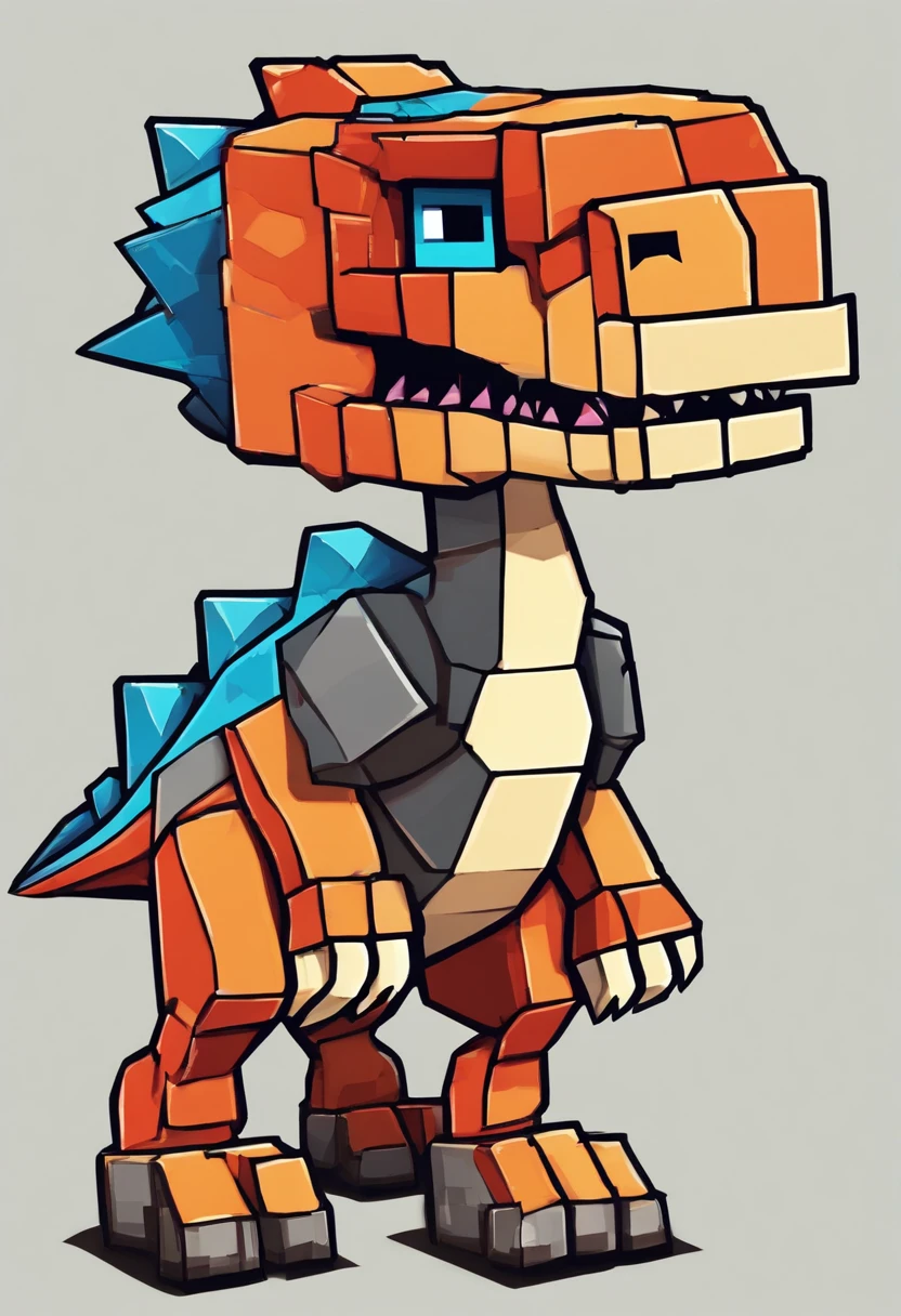 rex dinossaur cartoon style, perfil angle, character walking, white background, style by 2d--v 5.2 -