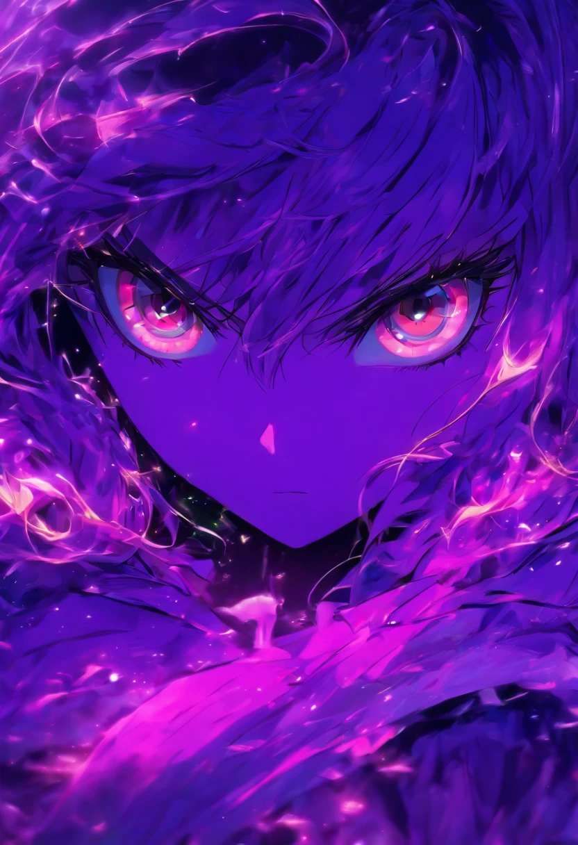 (purple coloured puples), Top quality, Masterpiece, high resolution, 8K, Hoodie and anime style girl, One girl, detailed line art, Digital enhancement, Close up, Anime core, Flowing fabric,rot,torogao,Various expressions,The expression of wide eyes
