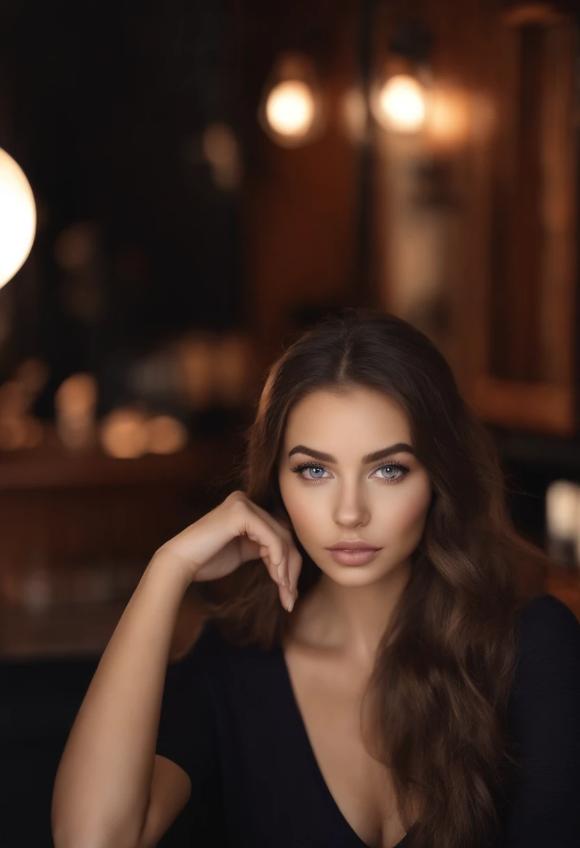mulher arafed totalmente , com olhos azuis, ultra realistic, meticulosamente detalhado, Retrato Sophie Mudd, cabelos loiros e olhos grandes, selfie de uma jovem mulher, Olhos do quarto, Violeta Myers, sem maquiagem, maquiagem natural, Looking directly at the camera, Rosto com ArtGram, maquiagem sutil, Medium to large bust.wearing a doctor's closed lab coat.
