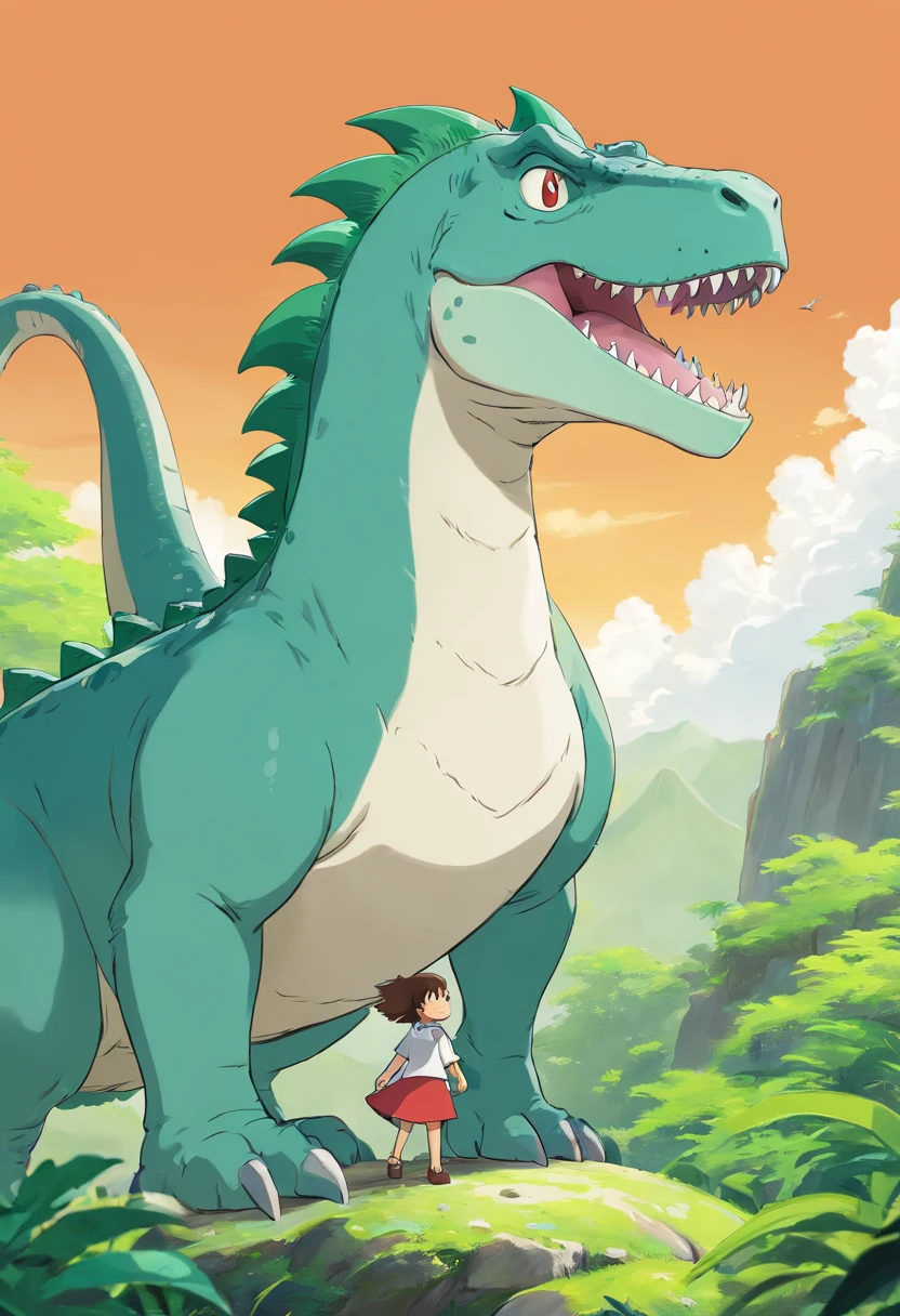 rex dinossaur cartoon style, perfil angle, character 2D, white background, style by 2d--v 5.2 -