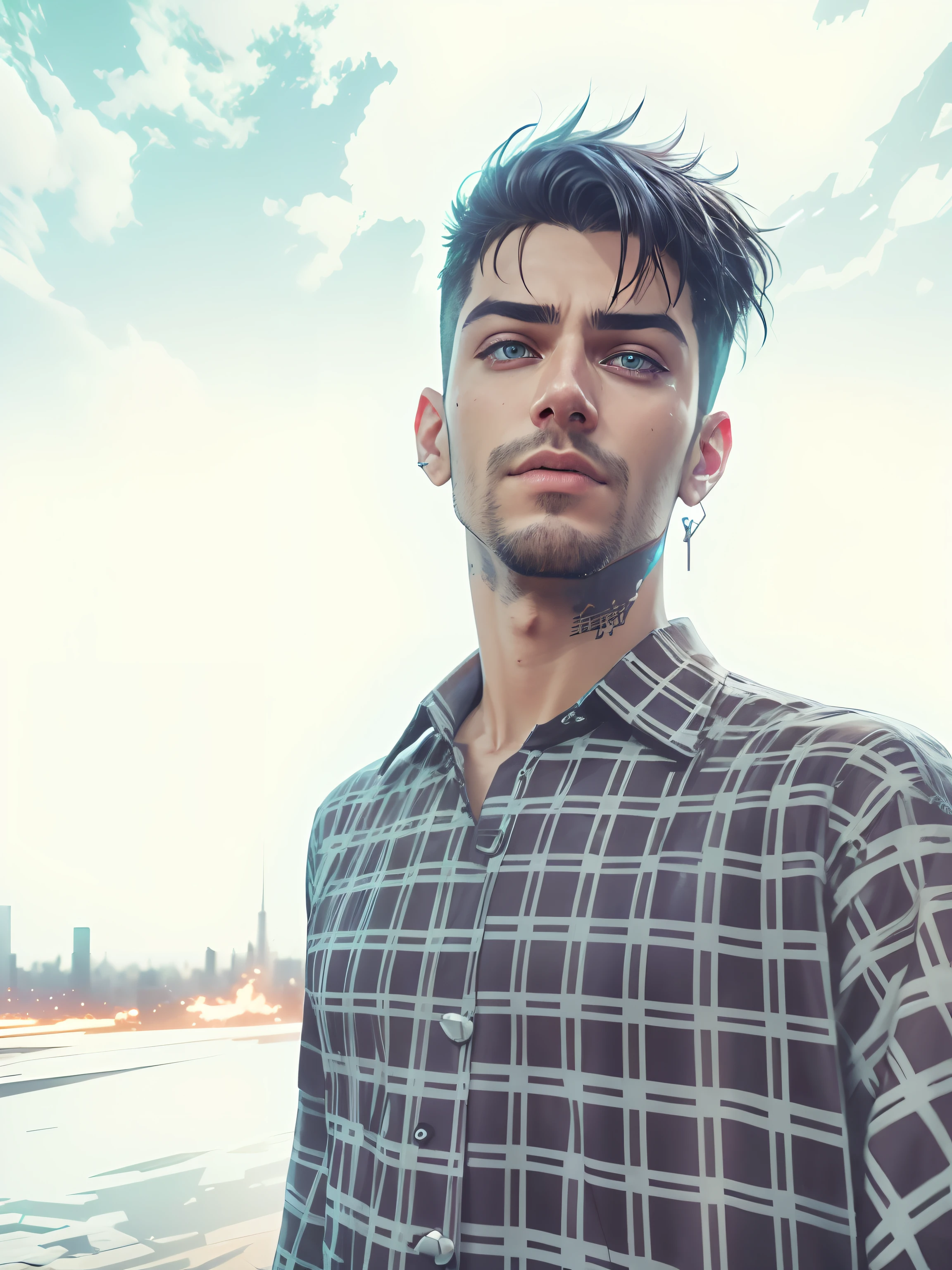 Change background cyberpunk handsome boy, realistic face,8k, ultra realistic,