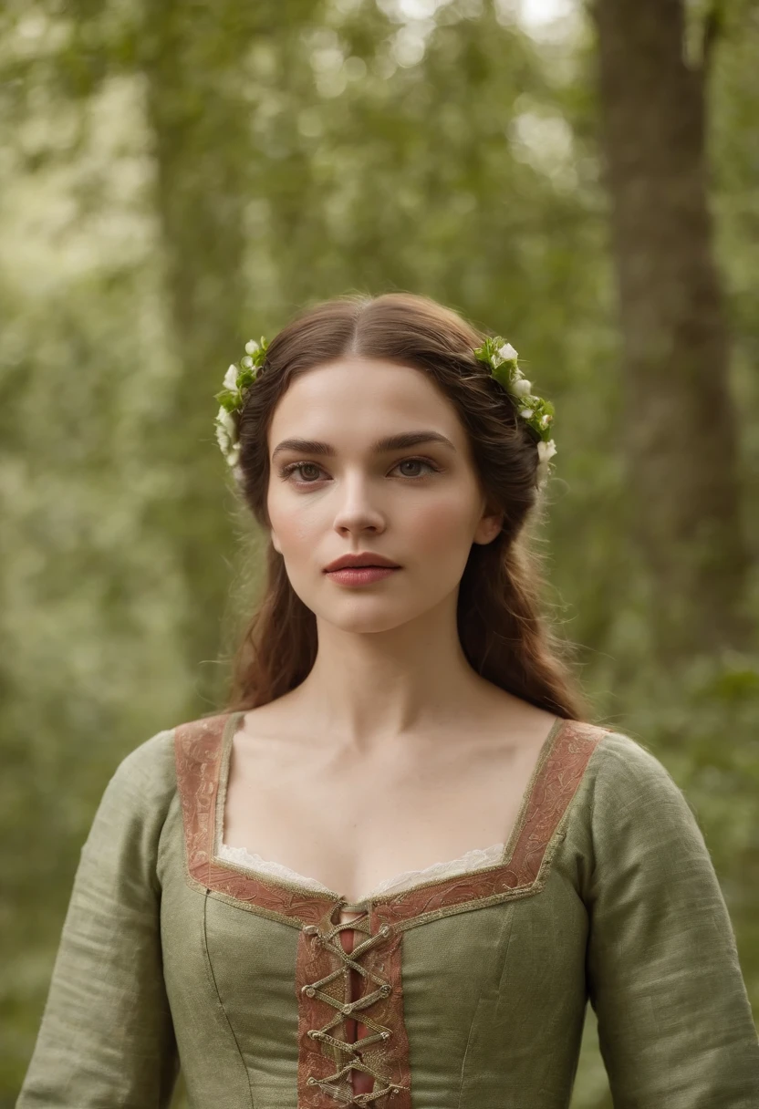(((uma ferida avermelhada profunda atravessa sua bochecha esquerda))) tez justa, mulher em torno de 19 anos, cabelos brancos naturais, olhos verdes distintos, vestindo kohl, slender and graceful, Beautiful, luz de velas em um ambiente medieval, Ultra sharp focus, tiro realista, roupas femininas medievais, cores tetradicas (cicatriz:1.4)