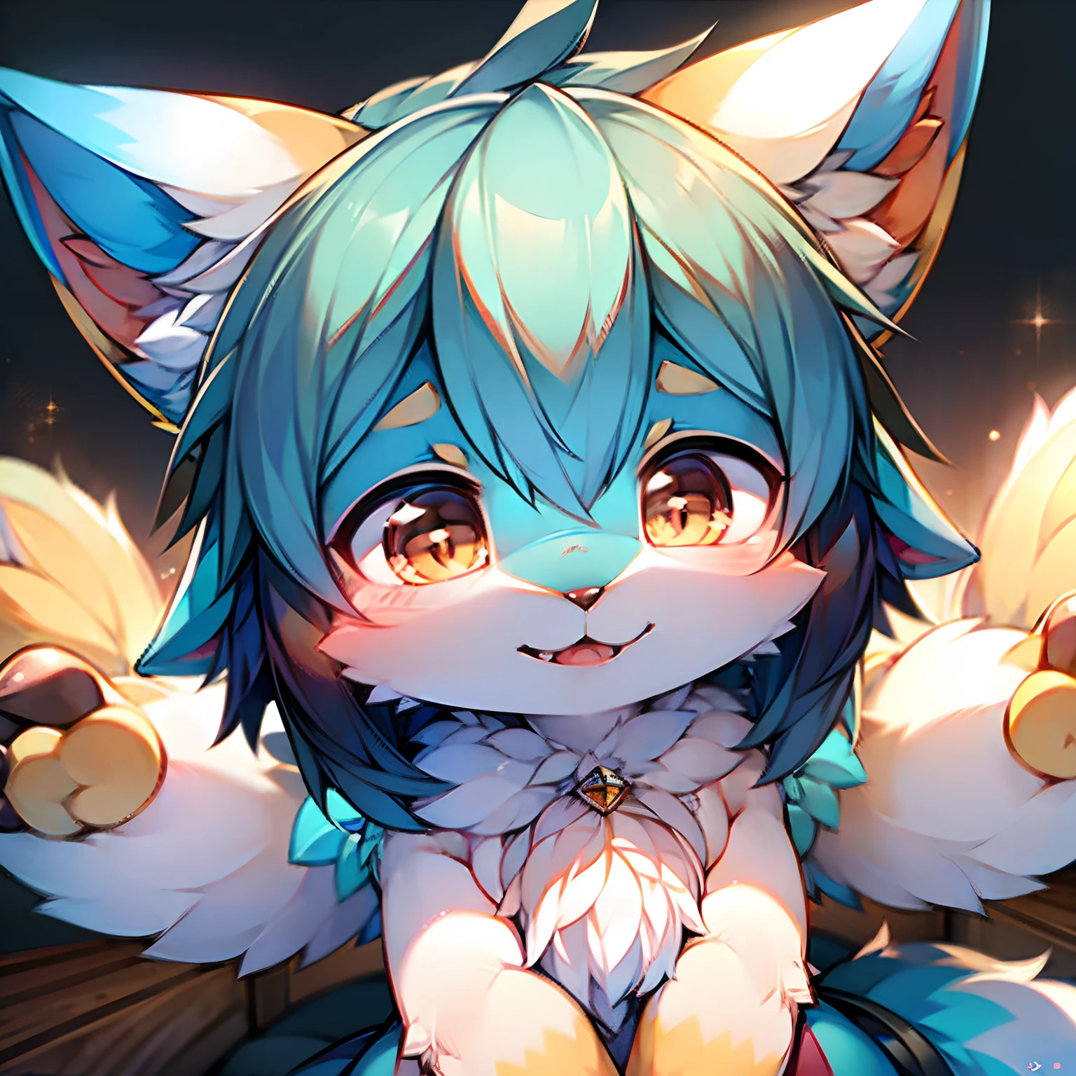 furry, cute face, ambient light, ultra detailed fur, volumetric light