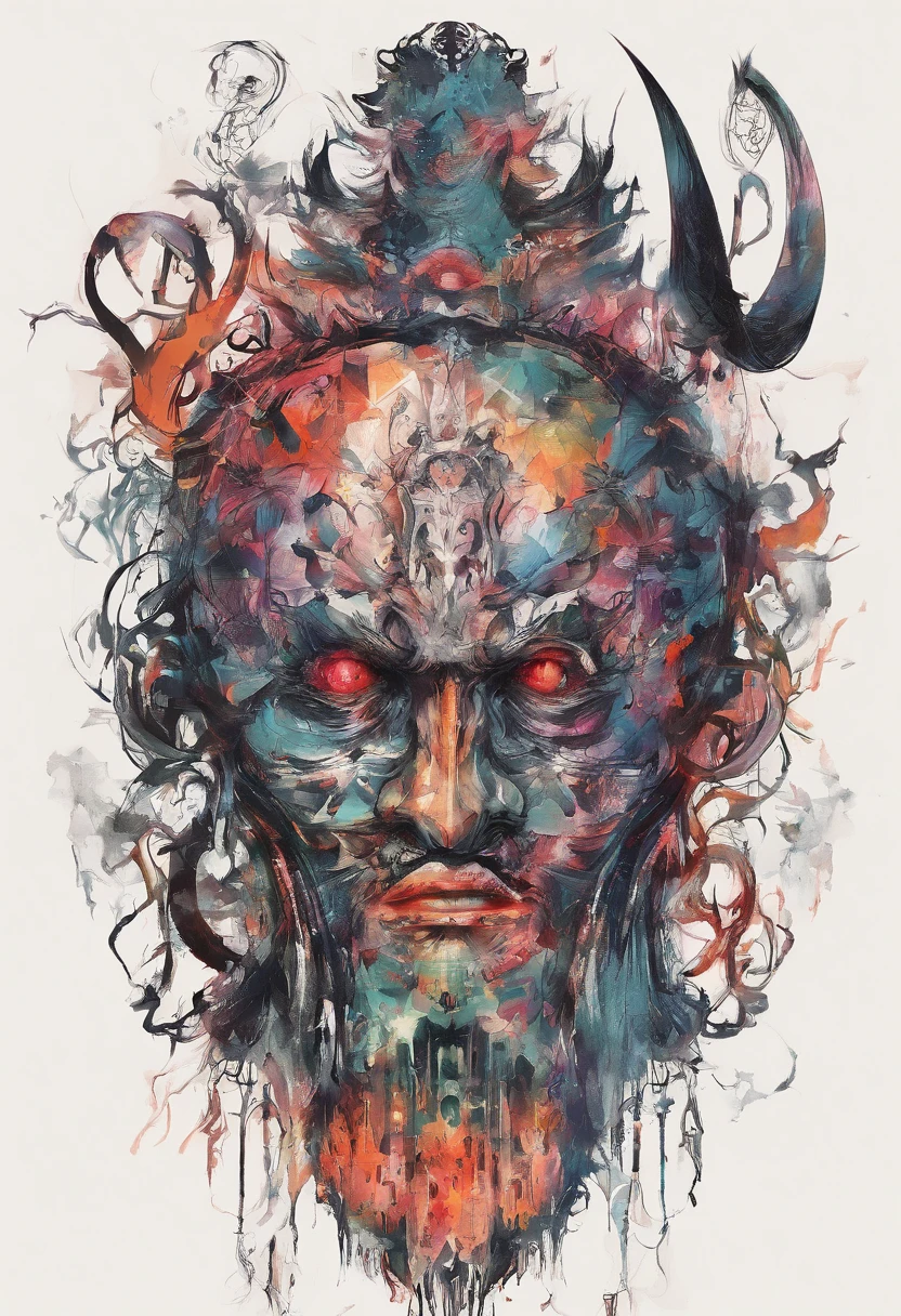 uglier, The most grotesque and terrifying rotten face in the art style of Stephen Gammell logos