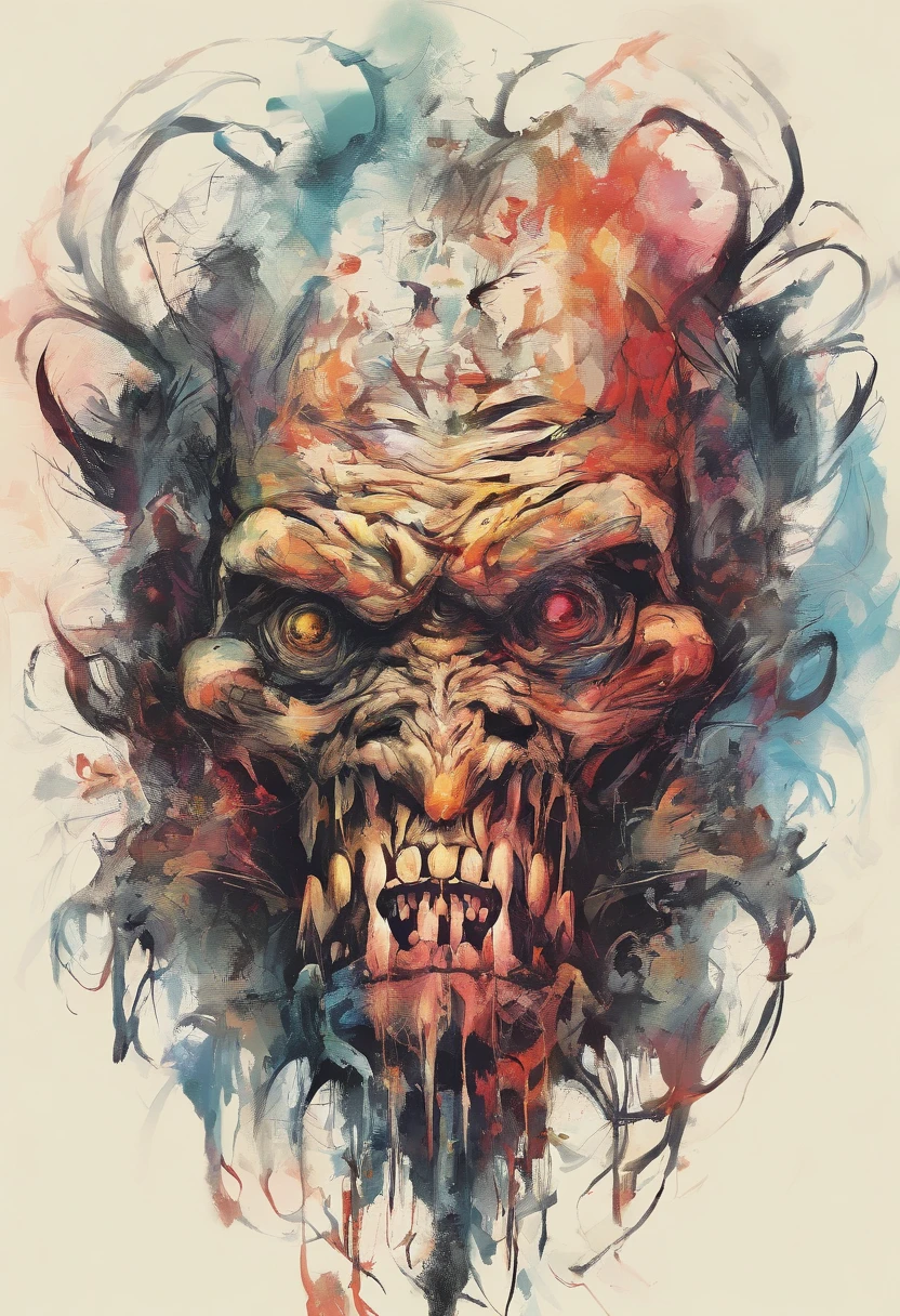 hyper detailed masterpiece, dynamic, awesome quality, Inkstains dryad, cannibalistic supernatural being, human-like yeti, gaunt, emaciated, desiccated skin stretched over bones, ash gray complexion, eyes sunken deep, tattered and bloody lips, unclean suppurations of the flesh, strange eerie odor, decay, decomposition, mad,biomorphic,imposed,diagnostic,ground,ancient,generated,august ,   <lora:SDXLInkStains:1>