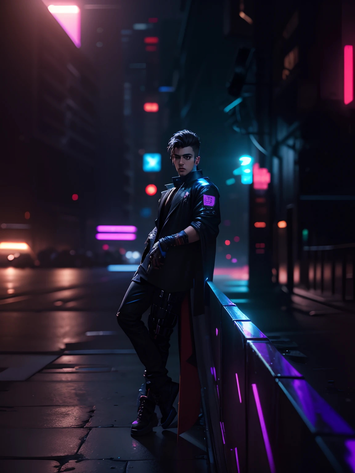 Change background cyberpunk handsome boy, realistic face,8k, ultra realistic,