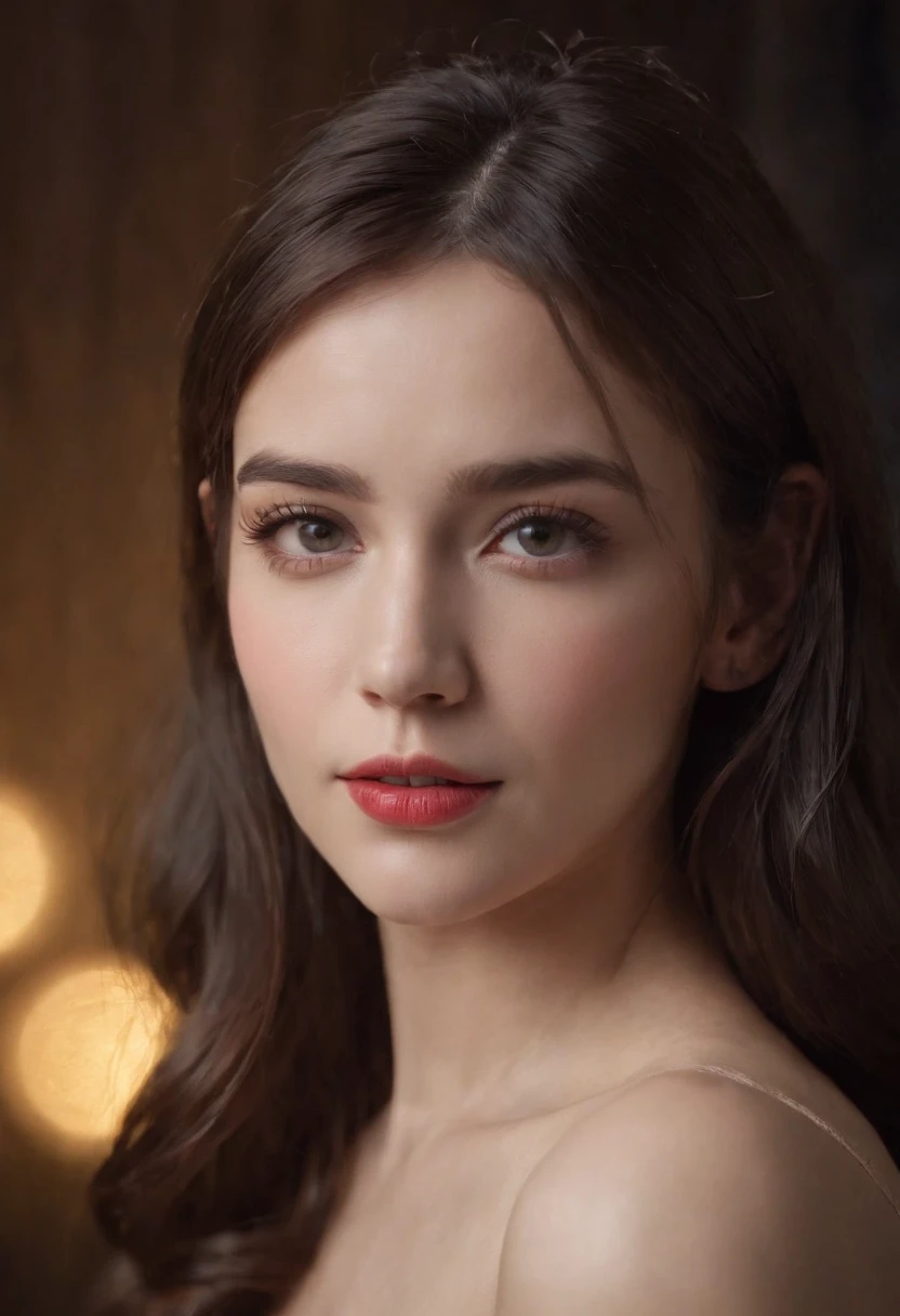 8K, Best Quality, 1girl, (skindentation), Night, (Dark), Clear Background Indoors, (People), Beautiful Bangs, Gorgeous,, no Clothing ,Soft Lighting, Attractive, Dark Room, (Mouth Closed:1.2, Beautiful Eyes, Detailed Eyes, Detailed Iris, Beautiful Lips, Beautiful Nose, Beautiful Face),(Primary Colors:1.5)