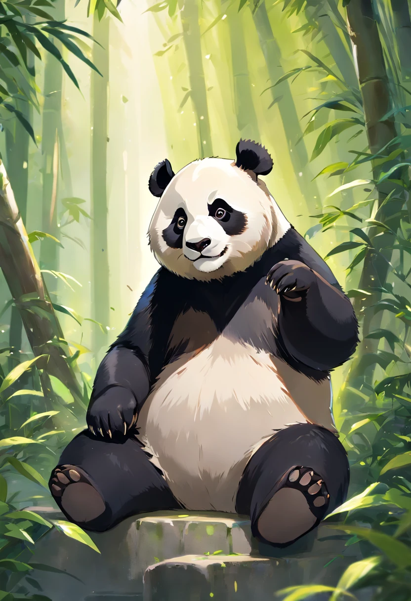 "Generate ultra-high-definition images of chic panda, Classic Panda Pose. Using advanced macro photography techniques、Highlights the intricate details of the Panda's coat, mustaches, And expressive eyes.

Place the camera at the panda's eye level, Create an intimate connection between the viewer and the panda subject. Implement a wide aperture for a shallow depth of field, Make the panda stand out clearly against a gently blurred background.

Improve lighting to emphasize the texture and contours of the panda's body, Using the software, Remove coarse shadows、, cosy atmosphere.

Catch a panda in a relaxed position, But balanced, Show your flexibility and elegance. Try to capture the moment in natural movement, Stretching, grooming, etc., To convey a sense of authenticity.

Implement post-processing techniques to improve image clarity, contrast, and color balance, Secure all aspects, From the intricate patterns of pandas to their intense gazes, Rendered in stunning detail.

Finally, convey the gentle beauty and innate grace of the panda,, Capture fleeting moments celebrating the unique essence of a panda's curiosity and balance."