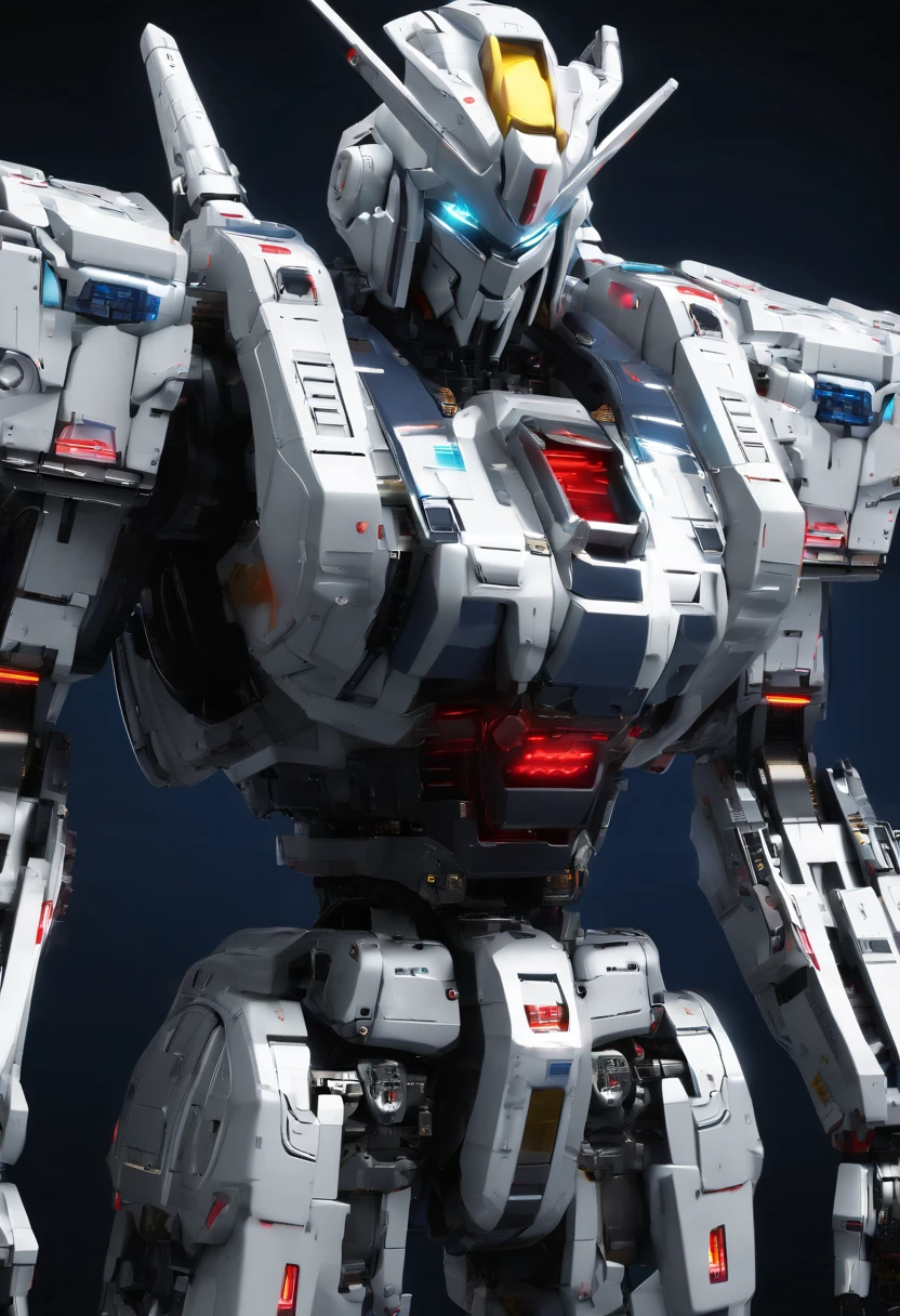 Gundam Mech , Dom,Science fiction, Front view, Sense of technology, C4D, OC Renderer, Unreal Engine, high detailing, industrial design, 8K HD, studio lights, Retro