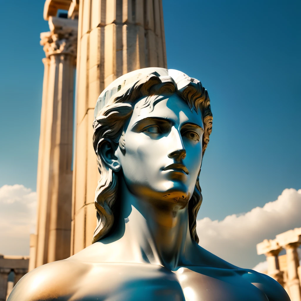 Greek god statue