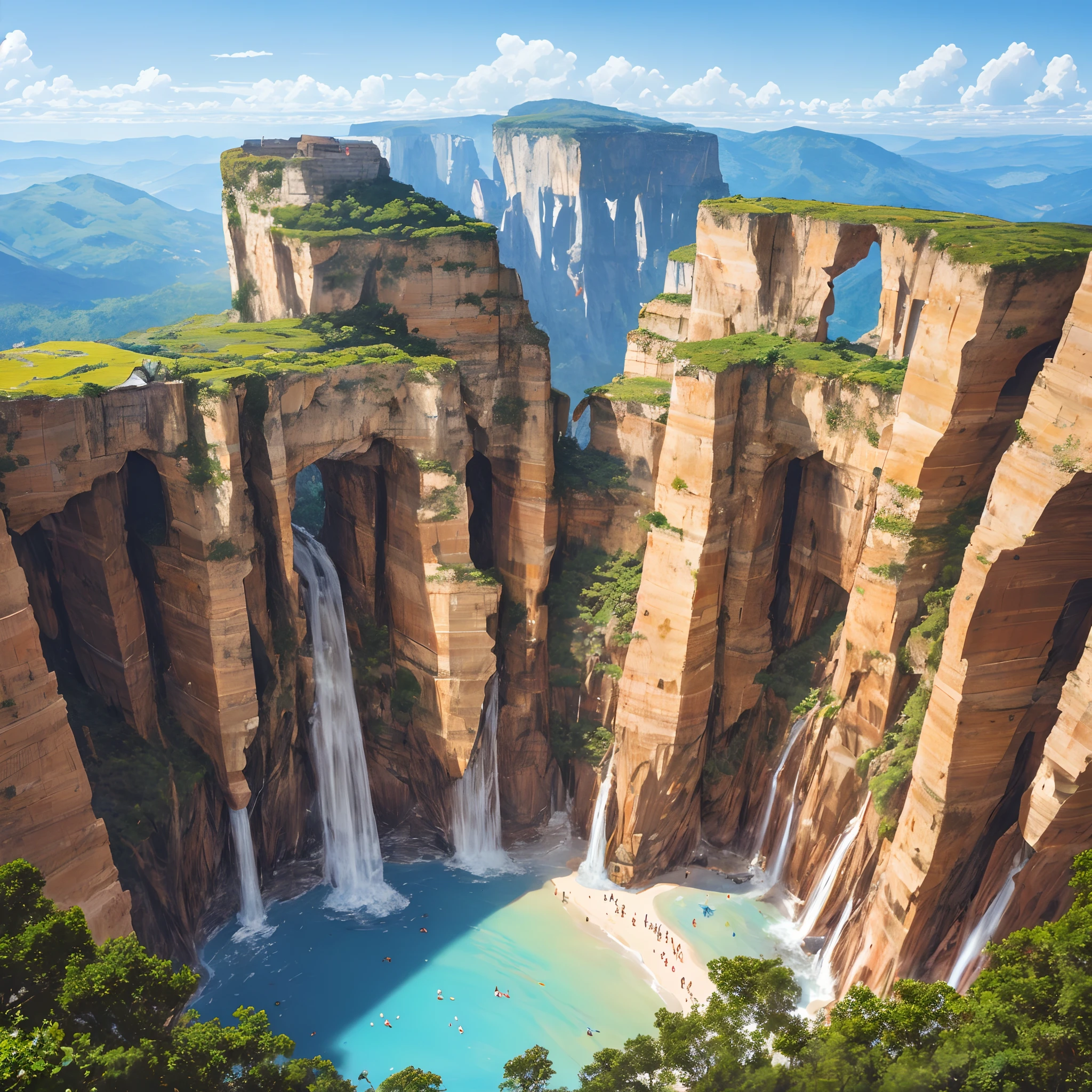 super high resolution, detailed background, World Heritage Site, 6+boys, 6+girls, Happy, joyful, absurdres(Photos of solo travelers)(kemono, furry anthro),