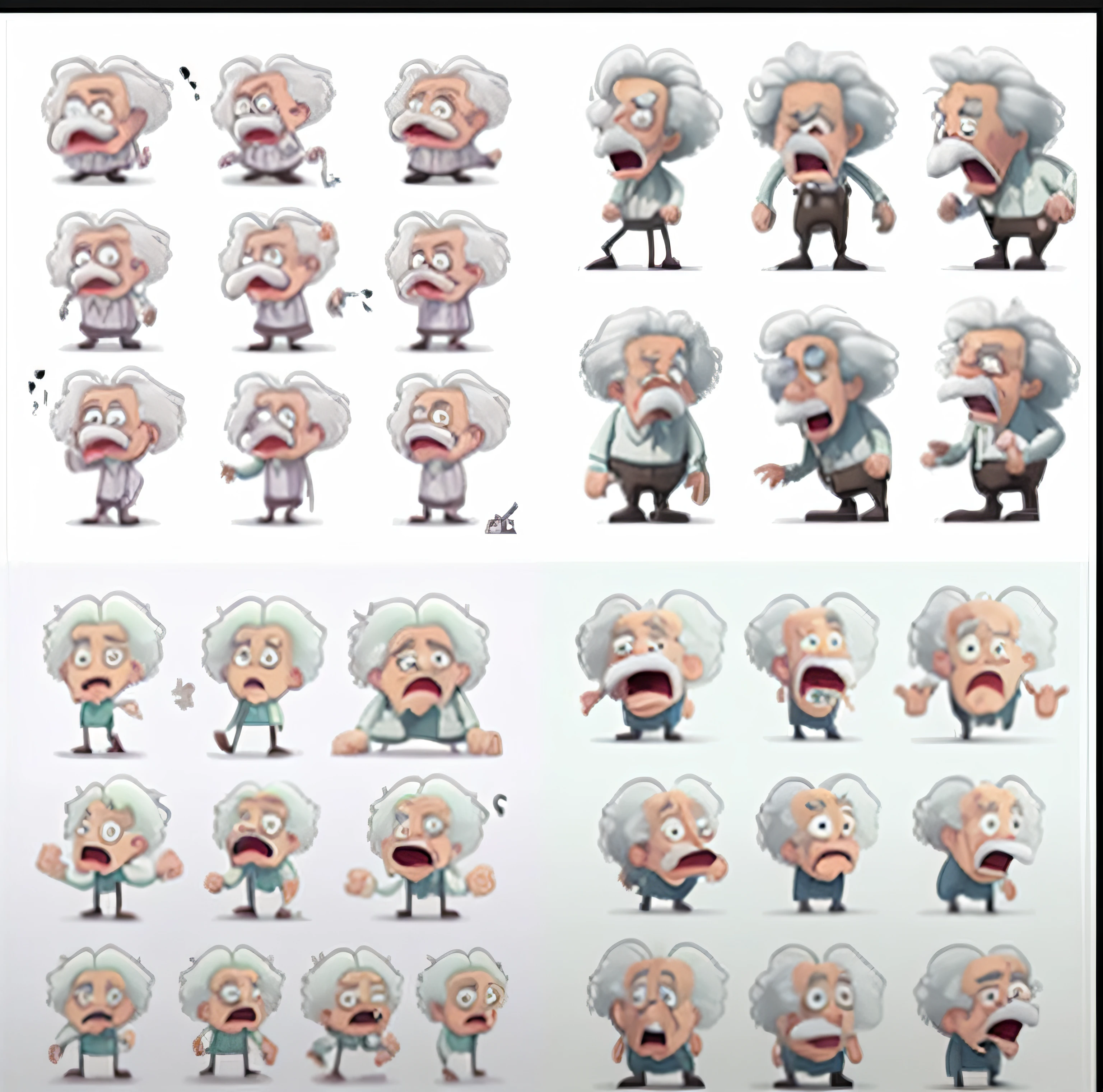 Cartoon Character Old man animation set with various expressions, arte conceitual dos desenhos animados, design de personagens animados, design de personagem de alta qualidade, animation character, estilo de arte dos desenhos animados, 2 d animation, comic character design, 2 d animation, animation concept art, character design for animation, animation style, design de personagens do jogo, 2 d - animation, design de personagem profissional, Sr. Design de personagens Nimbus
