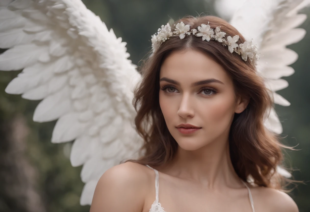 Angel varon poderoso extremadamente fuerte y musculoso alas grandes iluminacion cinematografica 4k 8k escena de gran calidad