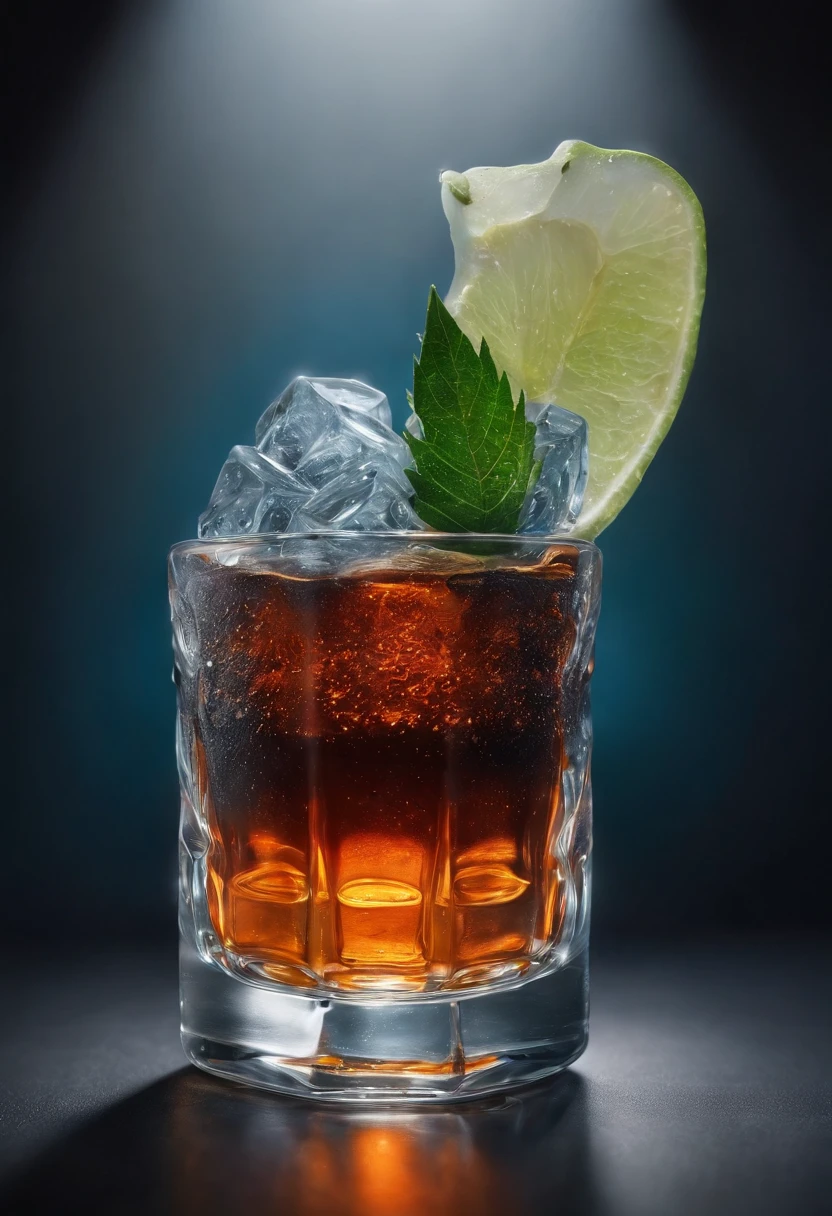 ((a shot made with equal parts Jägermeister, Blue Curacao and Mountain Dew in a shot glass)), (sci-fi Mass Effect background), photorealistic, portrait, professional, clean, focus, action, shadows, depth of field, UHD, alcohol ads, luxury, urban, bar, atmospheric, creative, artistic, fast prime lens, wide aperture lens, low light lens, off-camera flash, light modifiers, contrast, clarity, sharpening, color balance, high iso, f/1.8, 50mm, cool white balance, reflectors