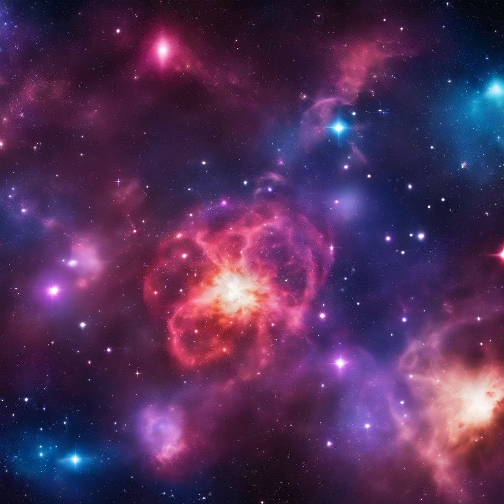 Impacto de cor extremamente forte,((Light from the large cruciform stars))