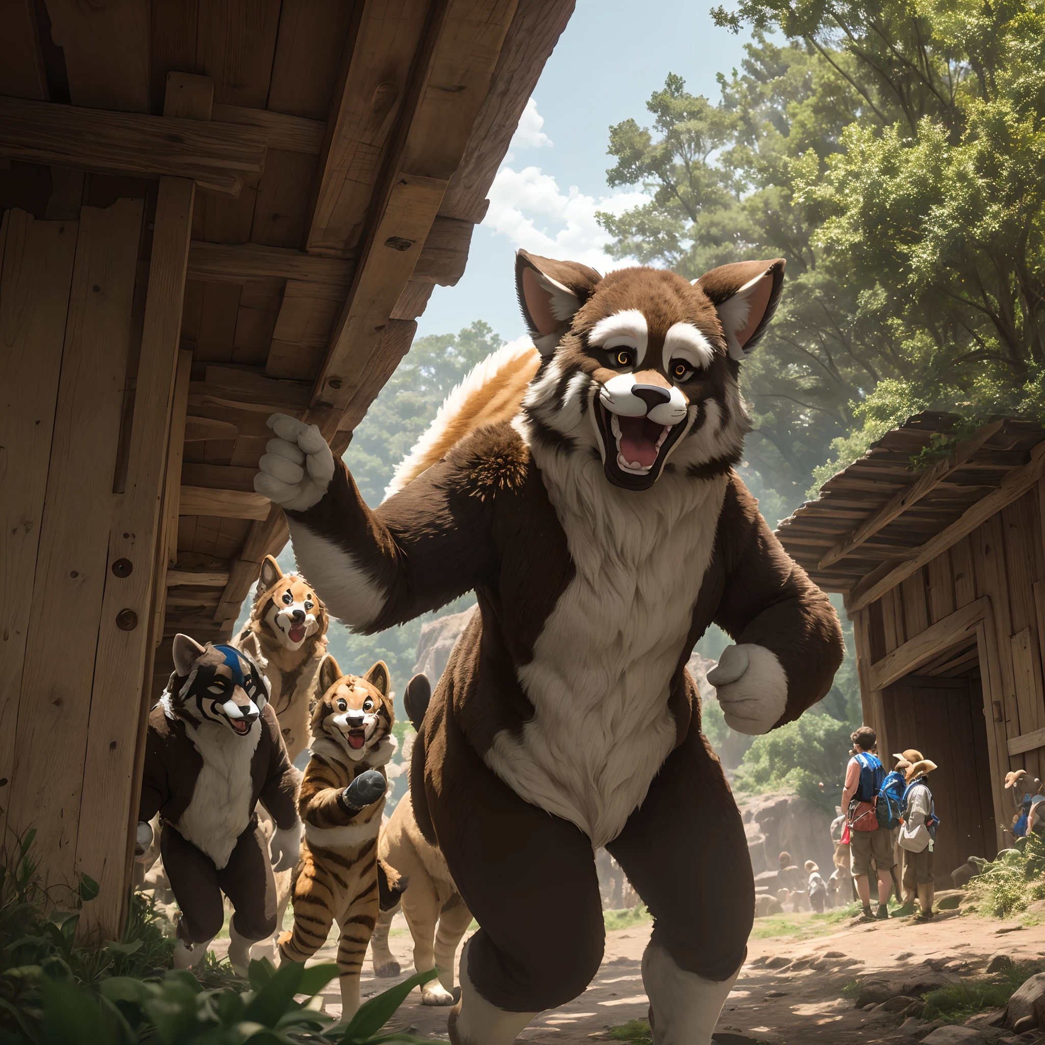 super high resolution, detailed background, World Heritage Site, 6+boys, 6+girls, Happy, joyful, absurdres(Photos of solo travelers)(kemono, furry anthro),