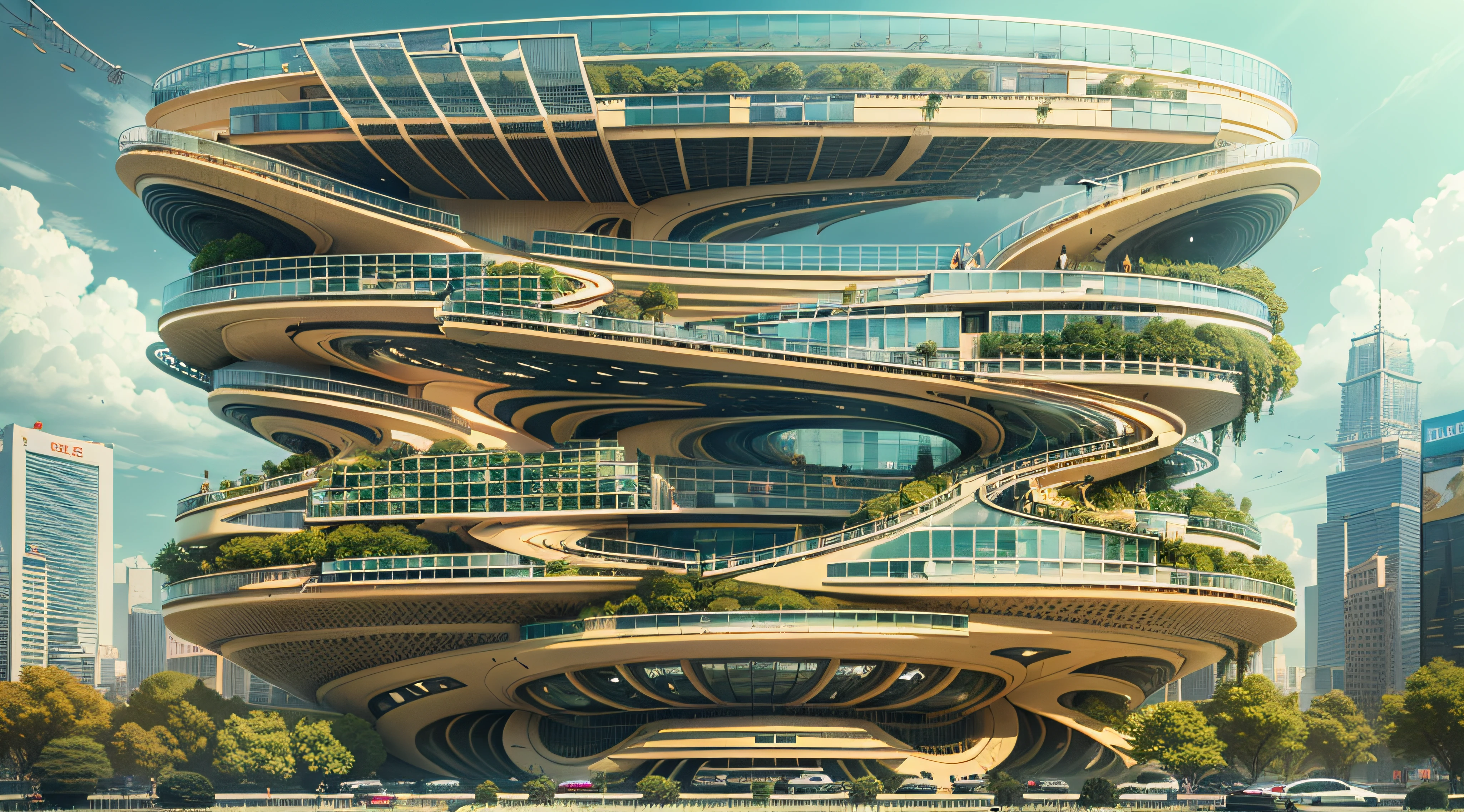 Enter a fascinating vision of the future through captivating futuristic images of the city of Shanghai. The towering giant skyscraper is decorated with gold ornaments and a smooth glass curtain wall，pierce the sky, The vibrant lights of the city that never sleeps. In the midst of a bustling cityscape, An iconic giant high-tech building, Its architectural marvels are enhanced in a futuristic style. The city is full of life，Full of life。，Full of life。，Full of life。，Full of life。，Full of life。，Full of life。，Full of life。，Full of life。，Full of life。，Full of life。，Full of life。，Full of life。，Full of wealth。，Full of luxury。，Full of technology。。, State-of-the-art technology blends seamlessly with traditional Chinese luxury urban fabric. This stunning work of art, Use Pixai to bring powerful AI models to life, Show the limitless creativity and possibilities of our imagination. Experience the future of the cityscape at Pixai，Immerse yourself in a visionary world of art