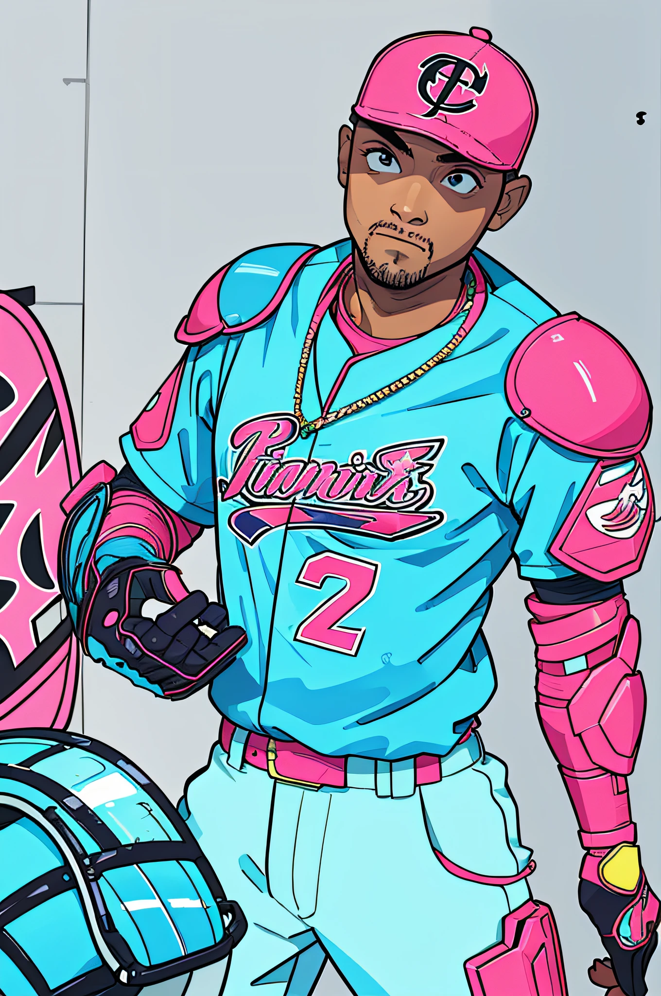 A Comic Book Layout with creative panel shapes of as baseball player vector logo Brand letters MN Twins as a comic book Hero, Anime Comic Book Cover

, crazy colors of shiny plastic film, with steam wave, light blue and pink, chartreuse, clear color, fritillary light, super detail, light filled composition, dreamy composition, y2k aesthetic, lightning, 32k, Trending on Artstation, super detailed, intricate face, octane render, blender