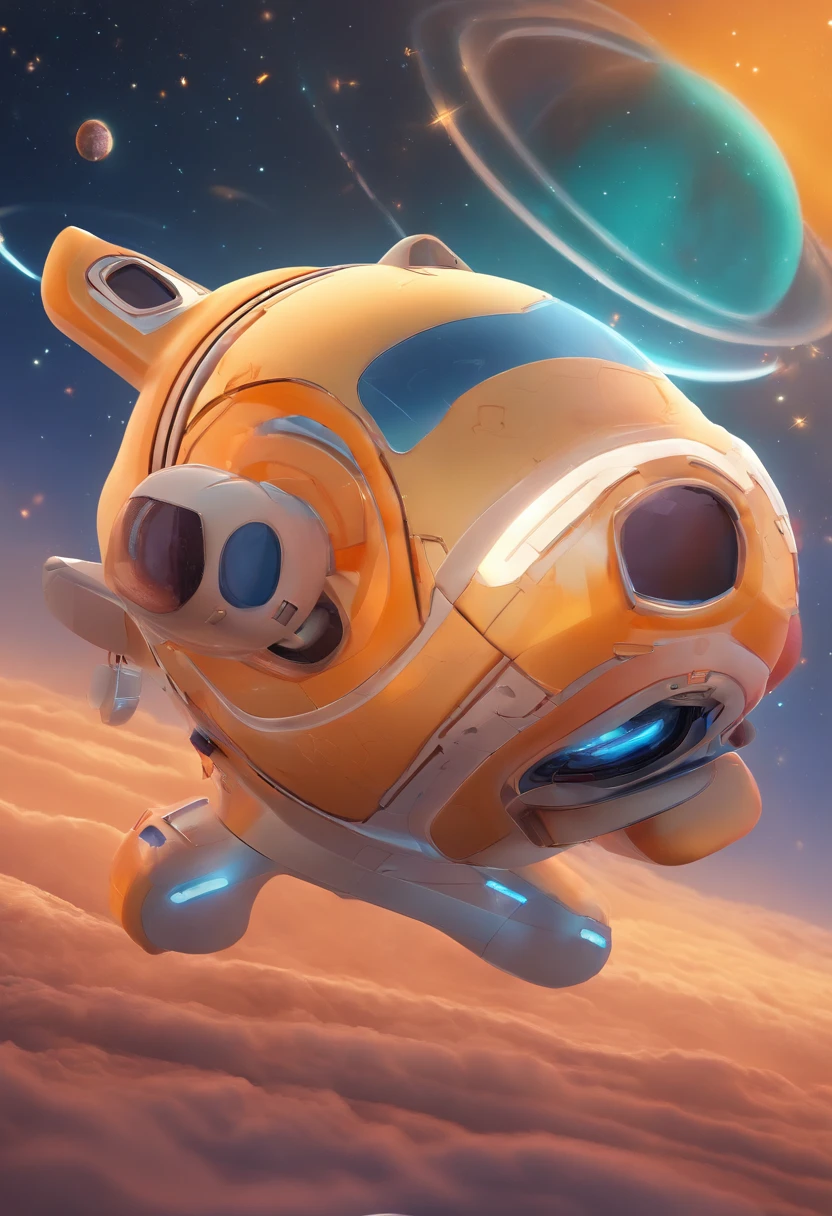 UM ESTRATERRESTRE SUPER SIMPATICO SORRIDENTE, VERDINHO, cute and cute, Kawaii,OLHOS GRANDES E CURIOSOS, COM UMA ROUPA DE EXPLORADOR, COM EXPRESSAO CONFIANTE E INOCFNTE, carismatic,CORPO COMPLETO, OLHANDO PRA FRENTE, COM UMA MOLDURA ESPACIAL , ESTRELAS, FOGUETES , NAVES ESPACIAIS, COMETAS ,PLANETAS,GALAXIAS ,BURACOS NEGROS,