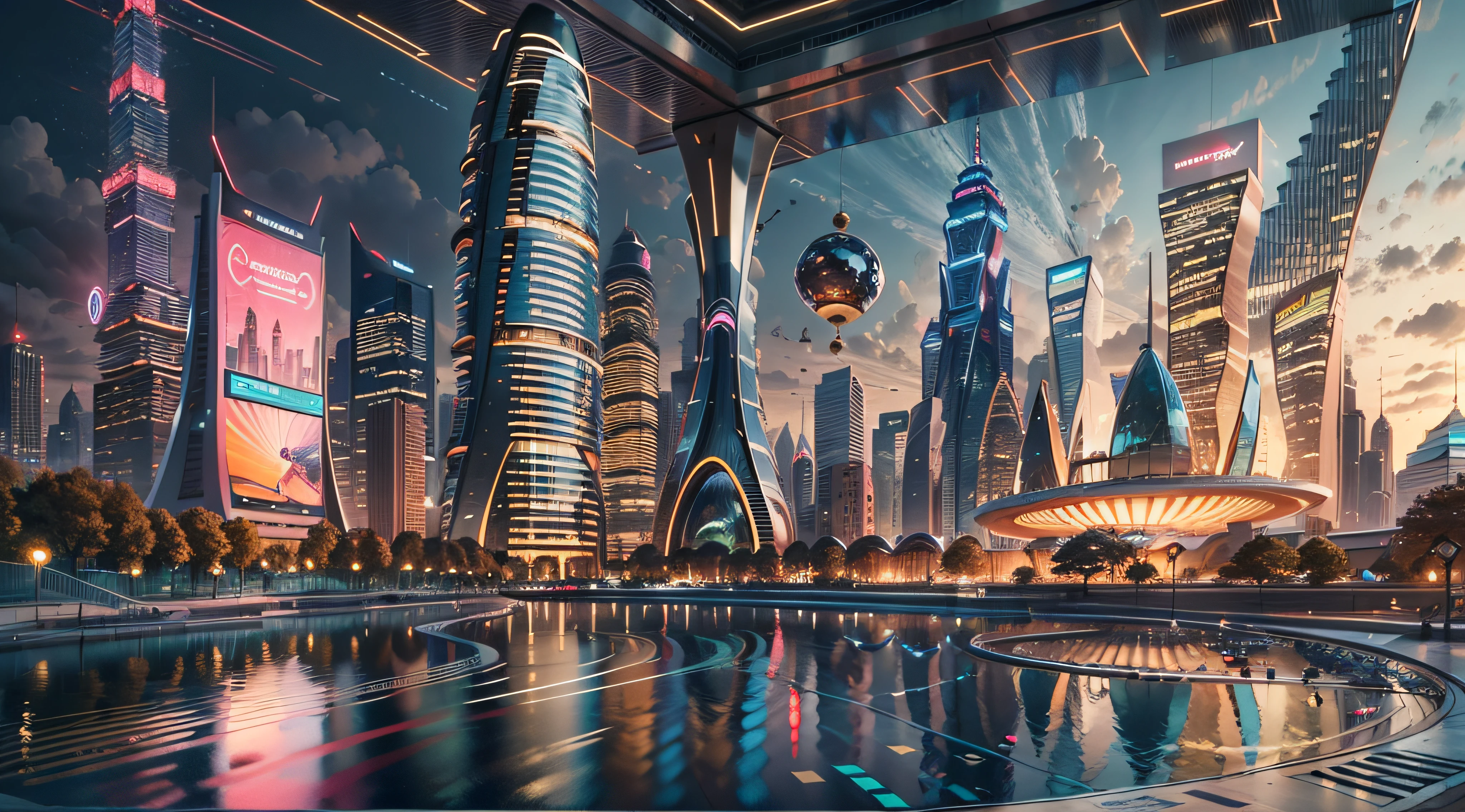 Enter a fascinating vision of the future through captivating futuristic images of the city of Shanghai. The towering giant skyscraper is decorated with gold ornaments and a smooth glass curtain wall，pierce the sky, The vibrant lights of the city that never sleeps. In the midst of a bustling cityscape, An iconic giant high-tech building, Its architectural marvels are enhanced in a futuristic style. The city is full of life，Full of life。，Full of life。，Full of life。，Full of life。，Full of life。，Full of life。，Full of life。，Full of life。，Full of life。，Full of life。，Full of life。，Full of life。，Full of life。，Full of life。，Full of wealth。，Full of luxury。，Full of technology。。, State-of-the-art technology blends seamlessly with traditional Chinese luxury urban fabric. This stunning work of art, Use Pixai to bring powerful AI models to life, Show the limitless creativity and possibilities of our imagination. Experience the future of the cityscape at Pixai，Immerse yourself in a visionary world of art