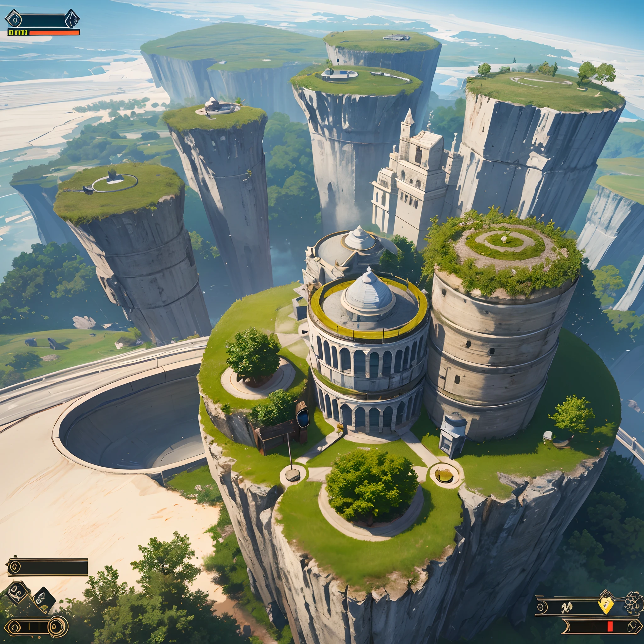 there are a lot of different items that are in this picture, tileset, tileset asset store, video game assets, 2 d texture, 2d texture, game assets, flying trees and park items, 2 d game assets, no textures, perfectly tileable, videogame asset, texture for 3 d, texture for 3d, super detail of each object