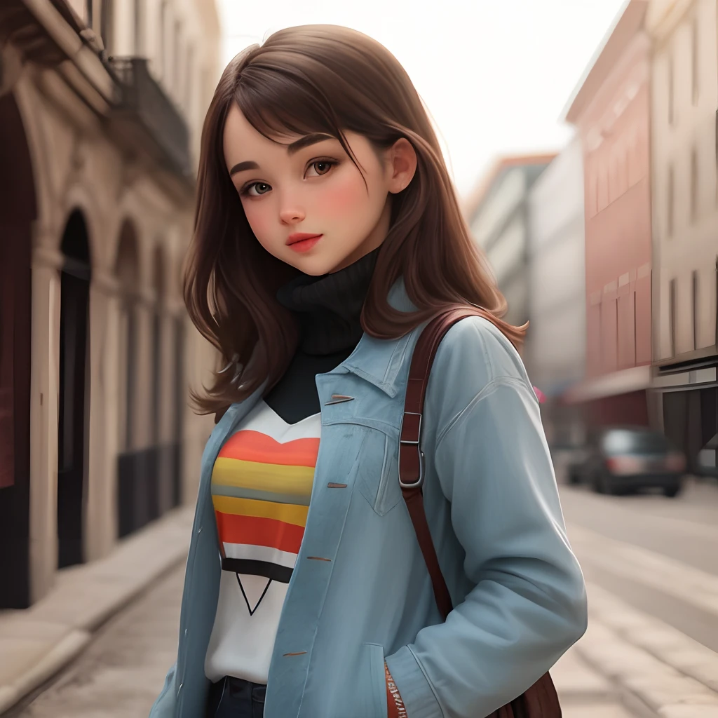 brunette girl real