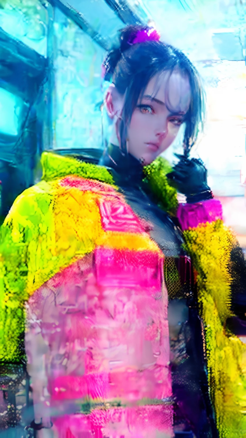 Change background cyberpunk handsome girls, realistic face,