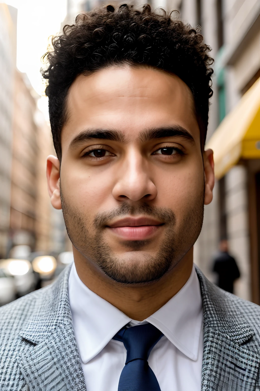 foto do rosto do closeup do homem caucasiano em roupas pretas, Rua da Cidade New york