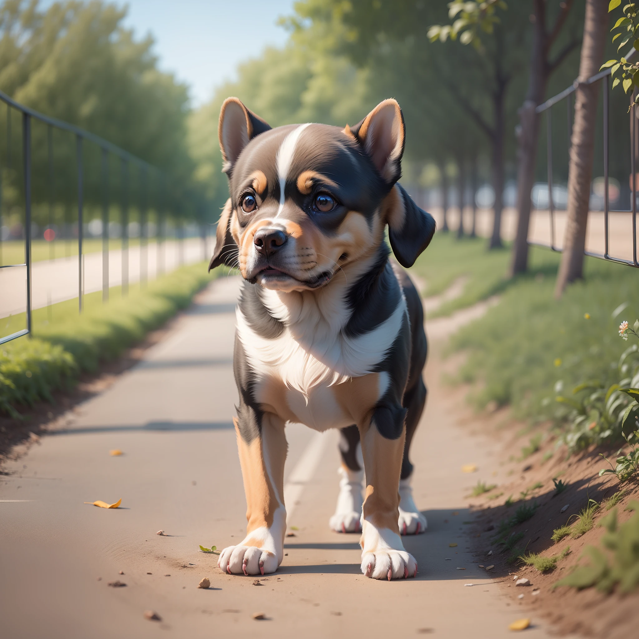 filhote de cachorro bonito,parque infantil