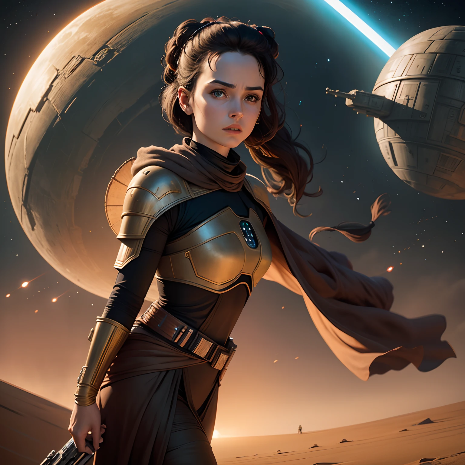 Star wars meets dune, masterpiece,  4k