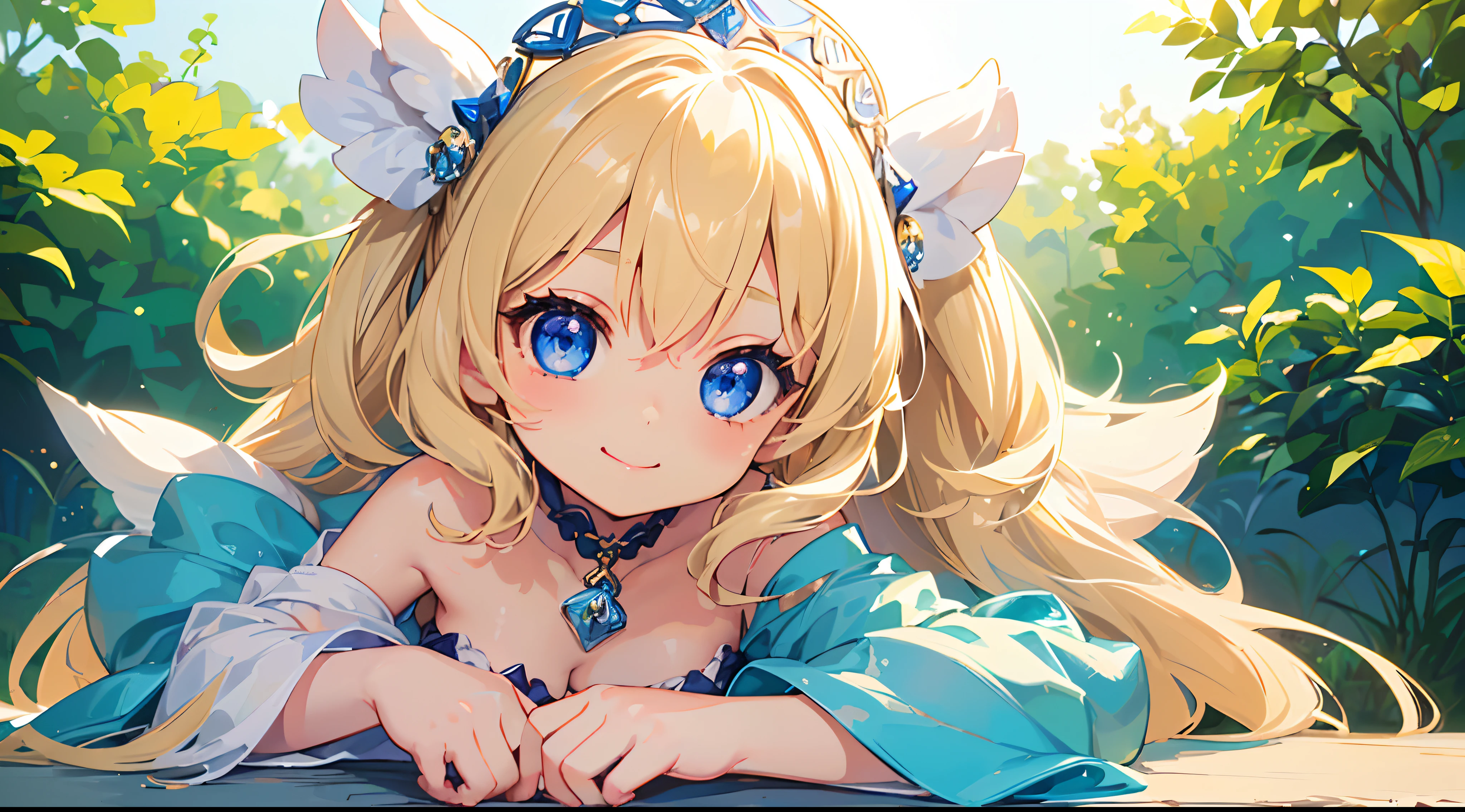 (top quality beautiful illustration),(((cute little li))),(((tiny loli))),(((li),(((small body))),(((childish face))),(((very fine pretty face))),(blonde long hair),(very detail shiny blue eyes),(seductive),(smile),(large breasts),(white bikini),(night time),(sexy pose)