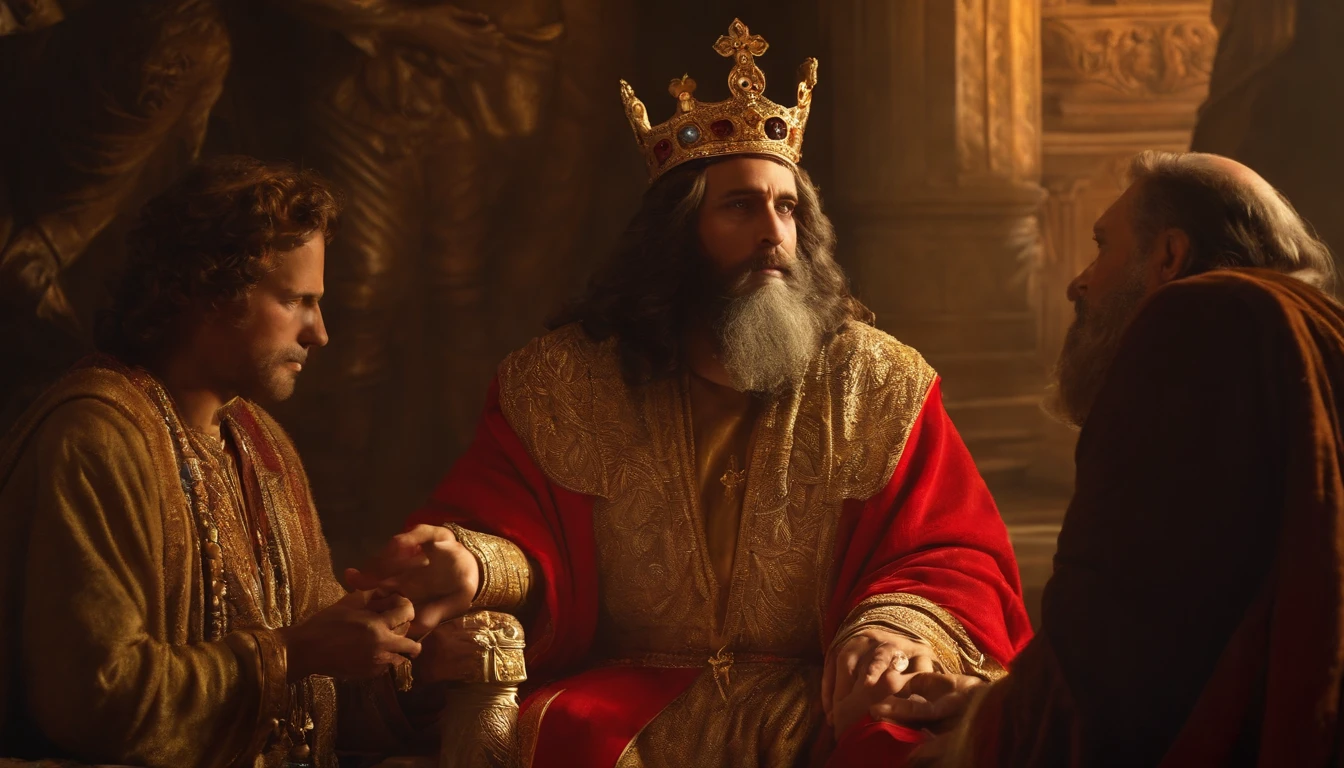 Image of King Solomon conversing with God