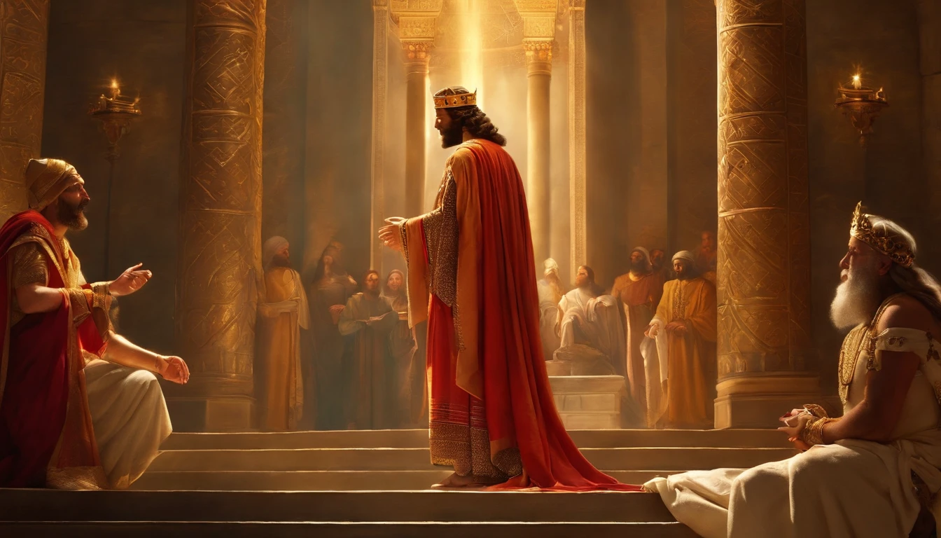 Image of King Solomon conversing with God