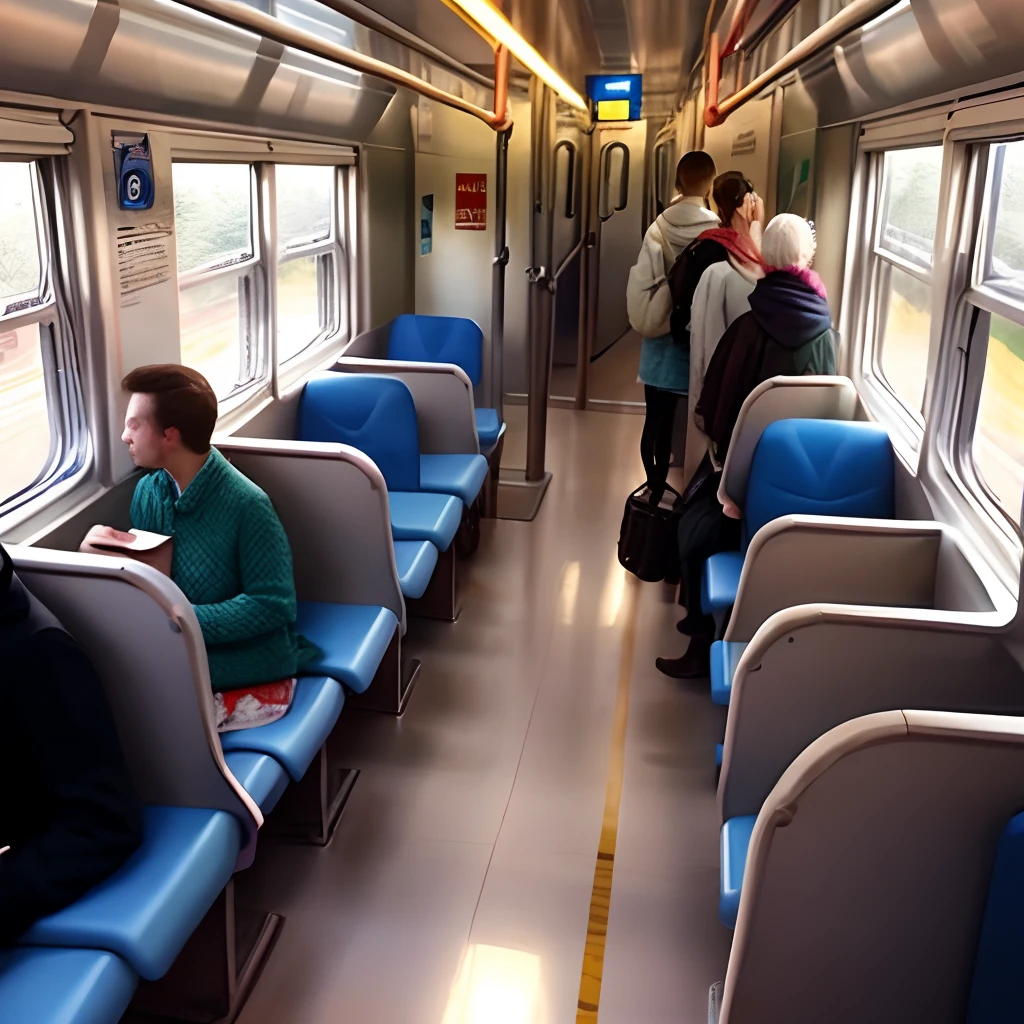 Train full of naked people wanting to