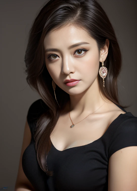 black cloth, background grey,