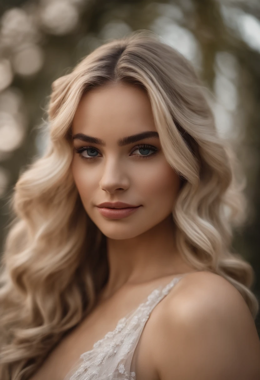 arafed woman fully , sexy girl with blue eyes, ultra realistic, meticulously detailed, portrait sophie mudd, blonde hair and large eyes, selfie of a young woman, bedroom eyes, violet myers, without makeup, natural makeup, looking directly at the camera, face with artgram, stunning full body, dancing at a high society party, medium to large size bust; ; beautful dress