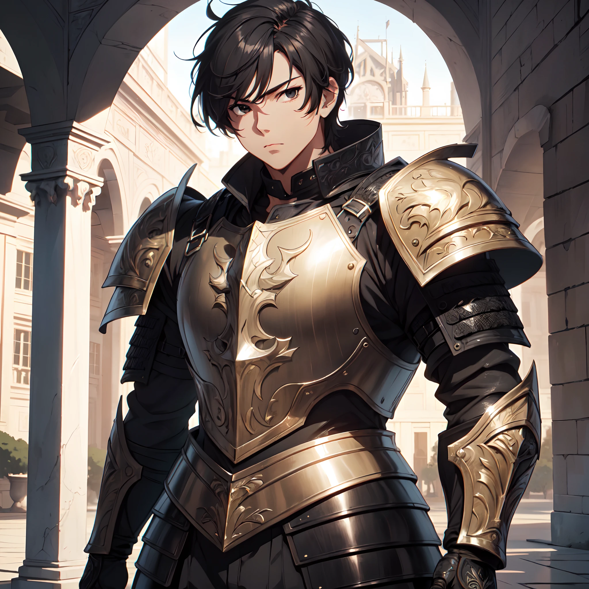 128K Ultra High Definition,
128K Ultra High Quality,
128K Ultra High Resolution,
Best Definition,
Best Quality,
Best Resolution,
Perfectly Detailed,
Perfectly Designed,
Extremely Detailed,
Extremely Designed,
Hyper Detailed,
Hyper Definition,
Hyper Quality,
Hyper Resolution,
Masterpiece,
(((Anime))),
Body Shot,
(((Boy))),
Handsome,
Muscular Body,
(((Black Short Hair))),
(((Black Eyes))),
(((Hyper Detailed & Perfectly Designed Armor Plates))),
(((Hyper Detailed & Perfectly Designed Engraving Baron Armor))),
(((Inside Of Medieval Royal Palace Background Scenery))),