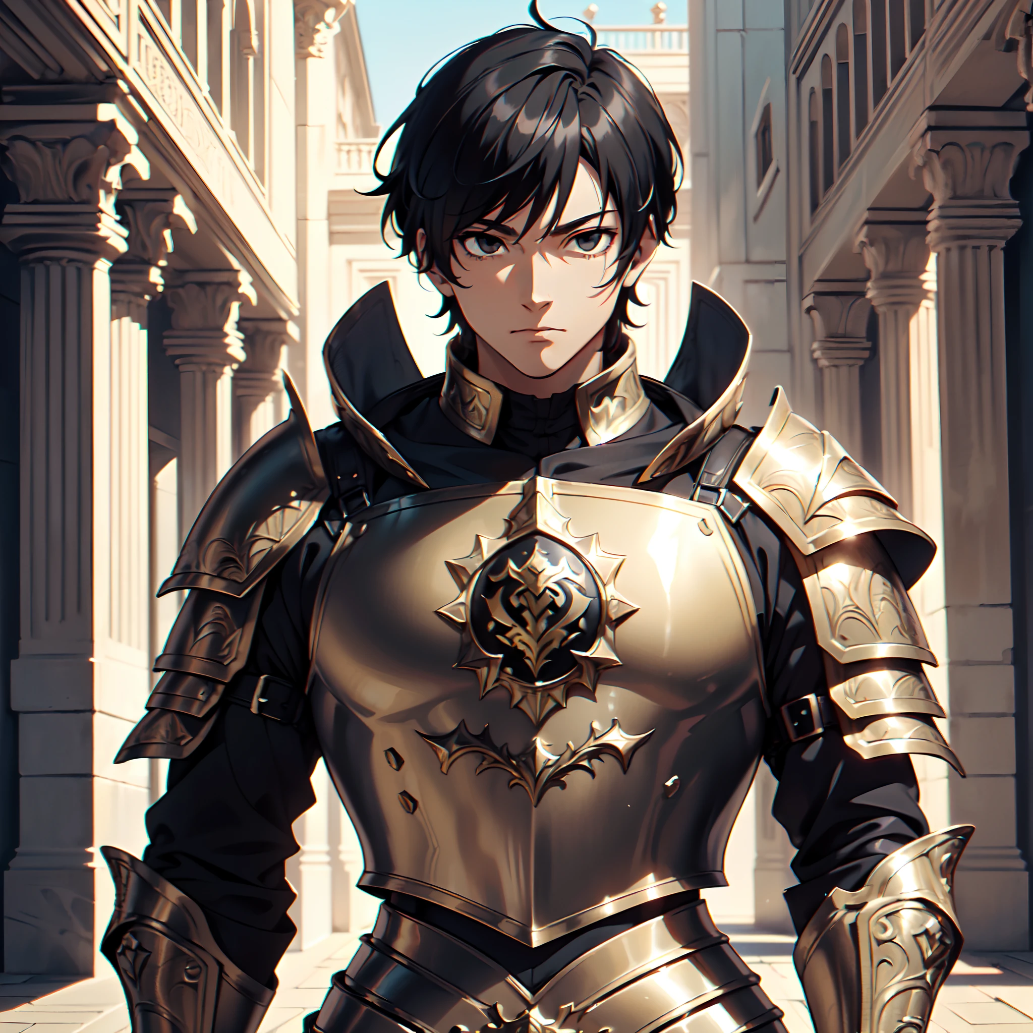 128K Ultra High Definition,
128K Ultra High Quality,
128K Ultra High Resolution,
Best Definition,
Best Quality,
Best Resolution,
Perfectly Detailed,
Perfectly Designed,
Extremely Detailed,
Extremely Designed,
Hyper Detailed,
Hyper Definition,
Hyper Quality,
Hyper Resolution,
Masterpiece,
(((Anime))),
Body Shot,
(((Boy))),
Handsome,
Muscular Body,
(((Black Short Hair))),
(((Black Eyes))),
(((Hyper Detailed & Perfectly Designed Bronze Armor Plates))),
(((Hyper Detailed & Perfectly Designed Engraving Baron Armor))),
(((Inside Of Medieval Royal Palace Background Scenery))),