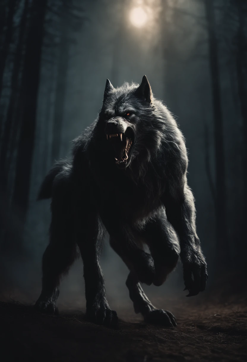 A big powerful werewolf in 3D