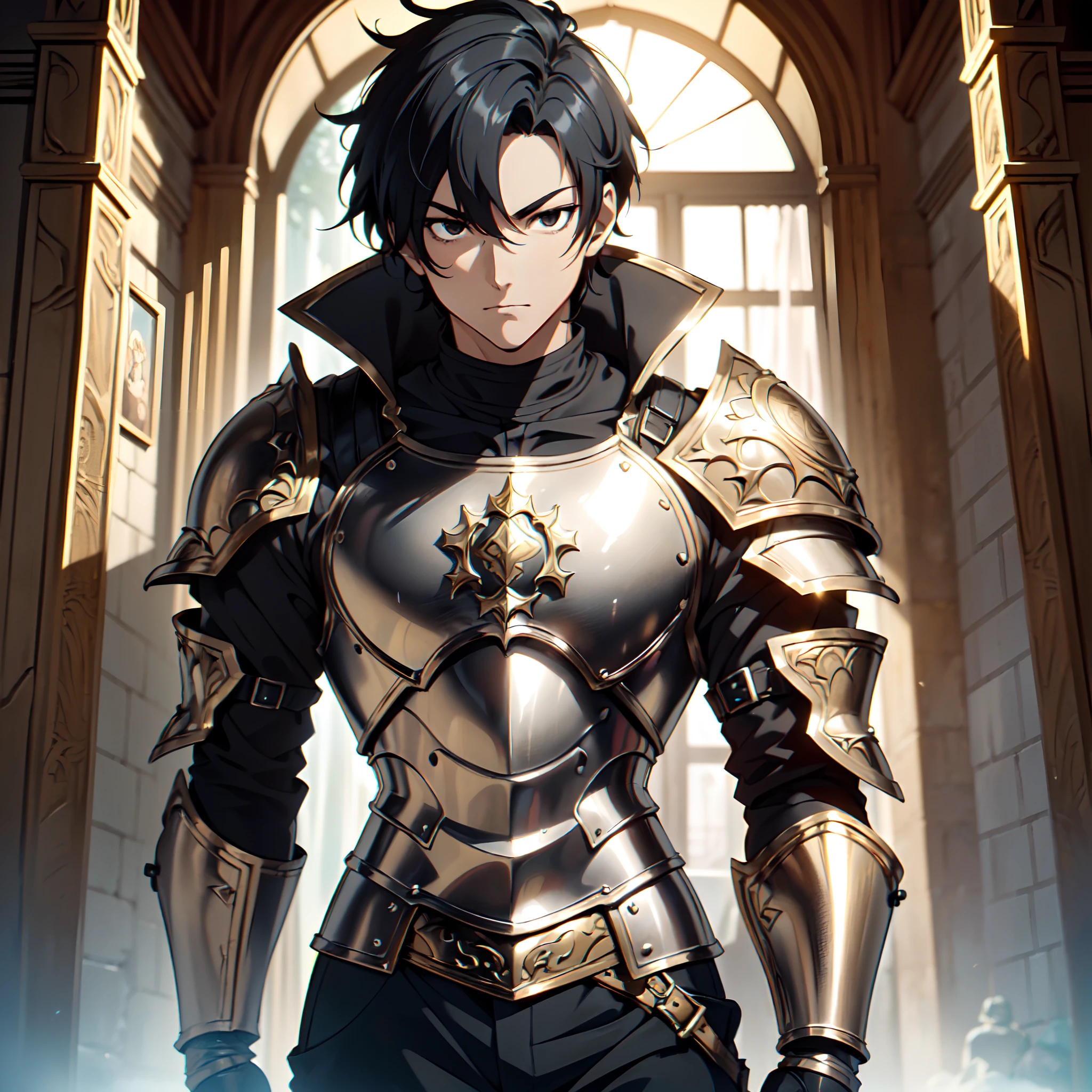 128K Ultra High Definition,
128K Ultra High Quality,
128K Ultra High Resolution,
Best Definition,
Best Quality,
Best Resolution,
Perfectly Detailed,
Perfectly Designed,
Extremely Detailed,
Extremely Designed,
Hyper Detailed,
Hyper Definition,
Hyper Quality,
Hyper Resolution,
Masterpiece,
(((Anime))),
Body Shot,
(((Boy))),
Handsome,
Muscular Body,
(((Black Short Hair))),
(((Black Eyes))),
(((Hyper Detailed & Perfectly Designed Bronze Armor Plates))),
(((Hyper Detailed & Perfectly Designed Engraving Baron Armor))),
(((Inside Of Medieval Royal Palace Background Scenery))),