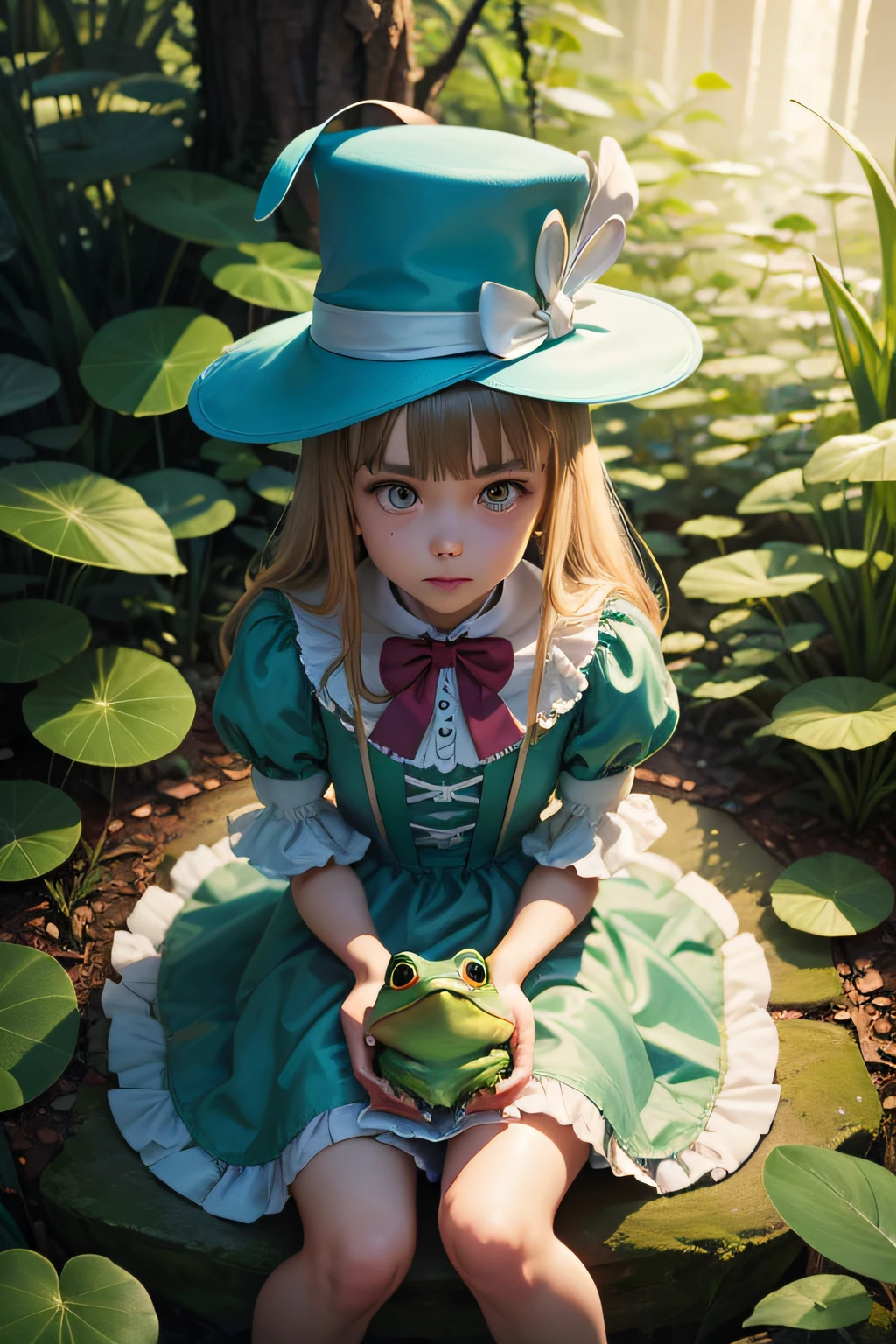 Frog with Alice in Wonderland